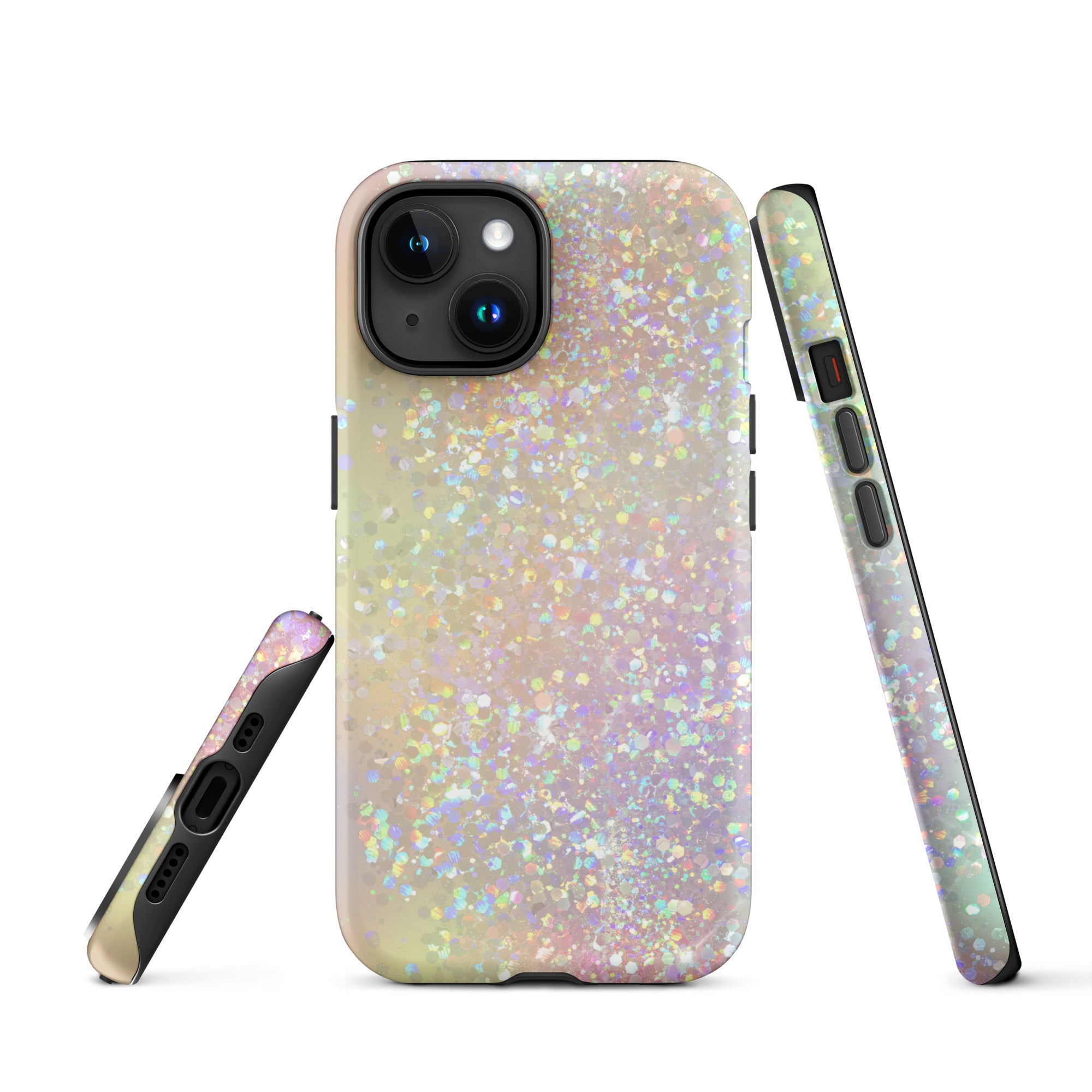 Tough Case for iPhone® Rainbow Glitter Pattern I