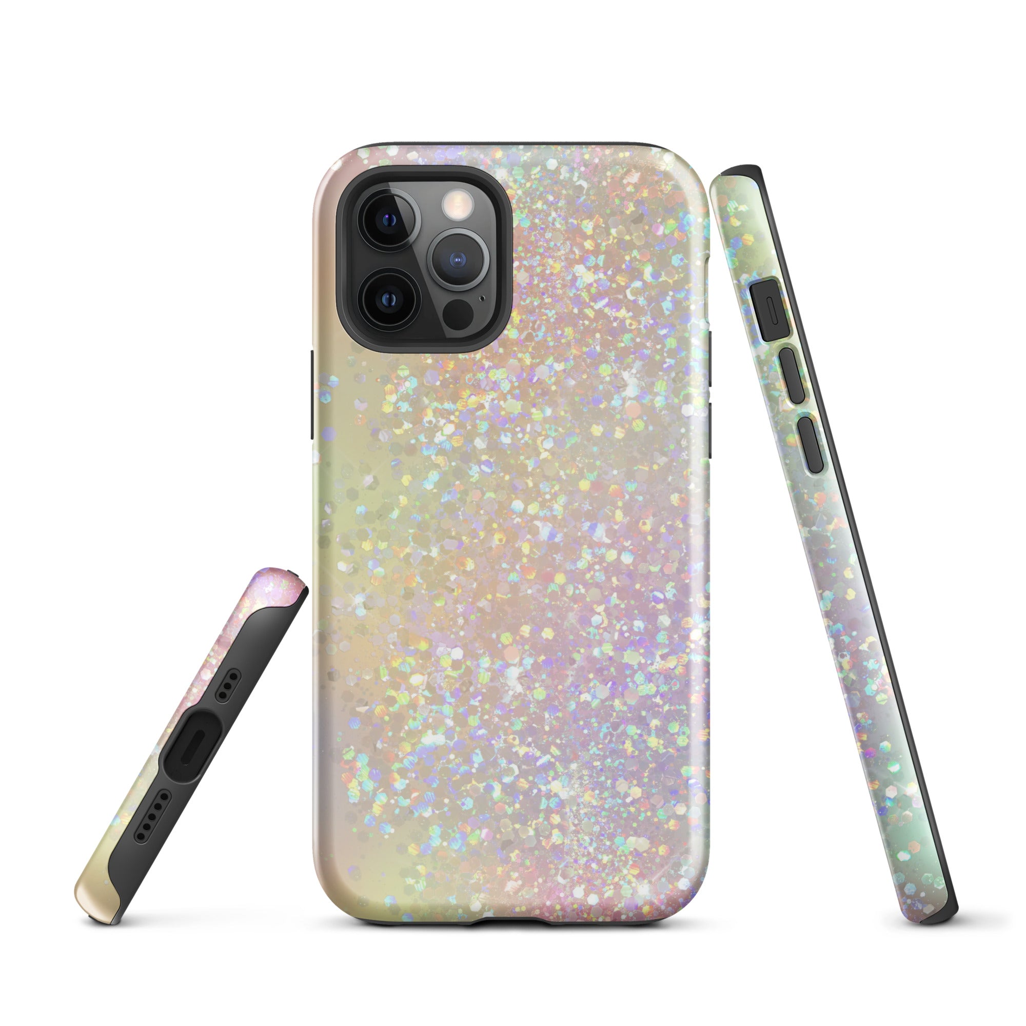 Tough Case for iPhone® Rainbow Glitter Pattern I