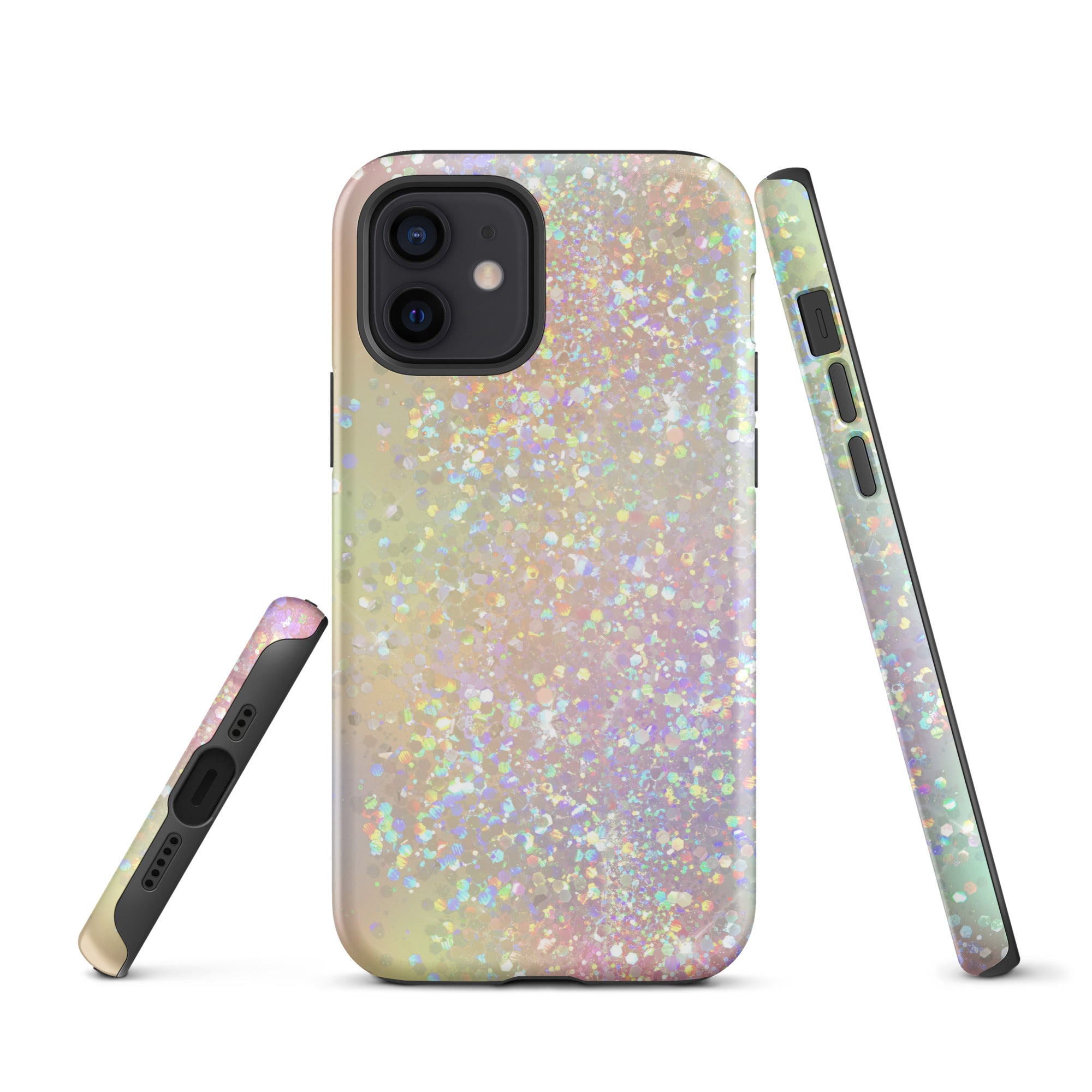 Tough Case for iPhone® Rainbow Glitter Pattern I