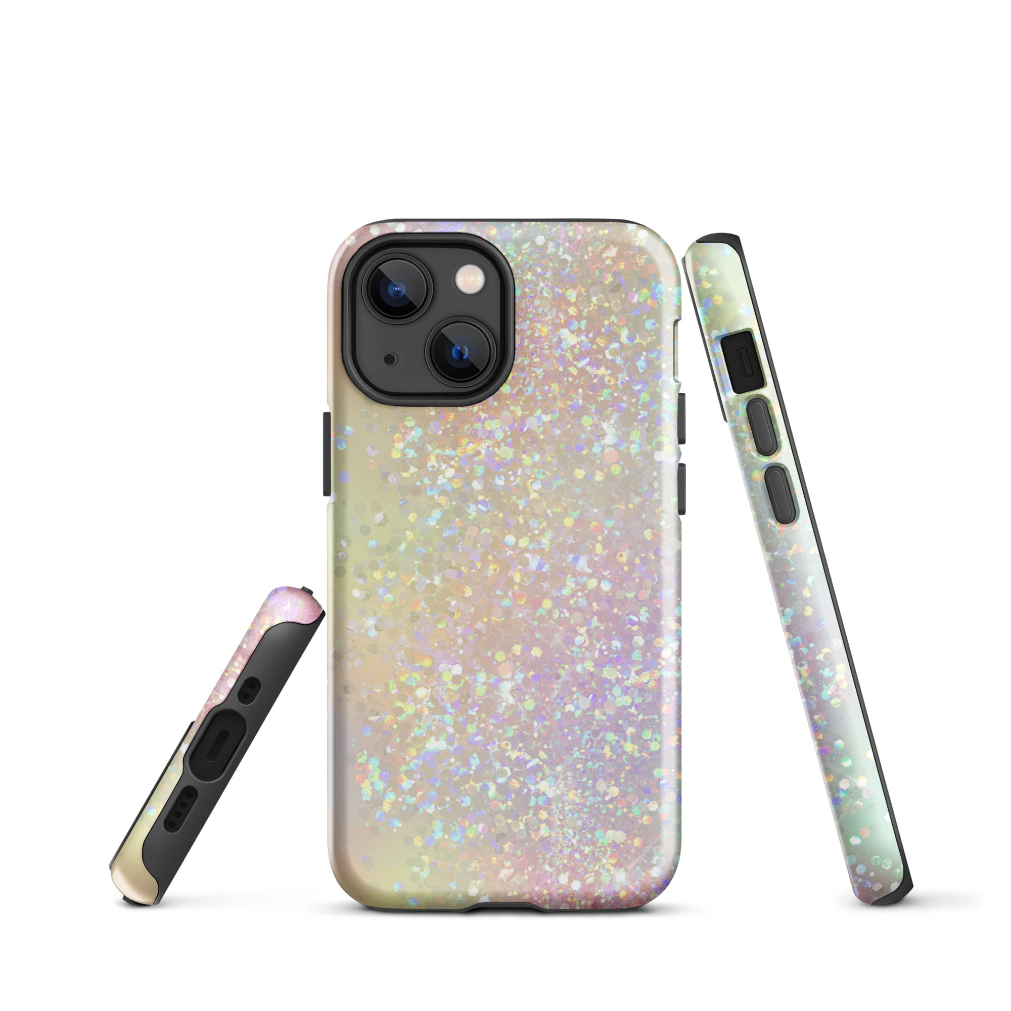 Tough Case for iPhone® Rainbow Glitter Pattern I
