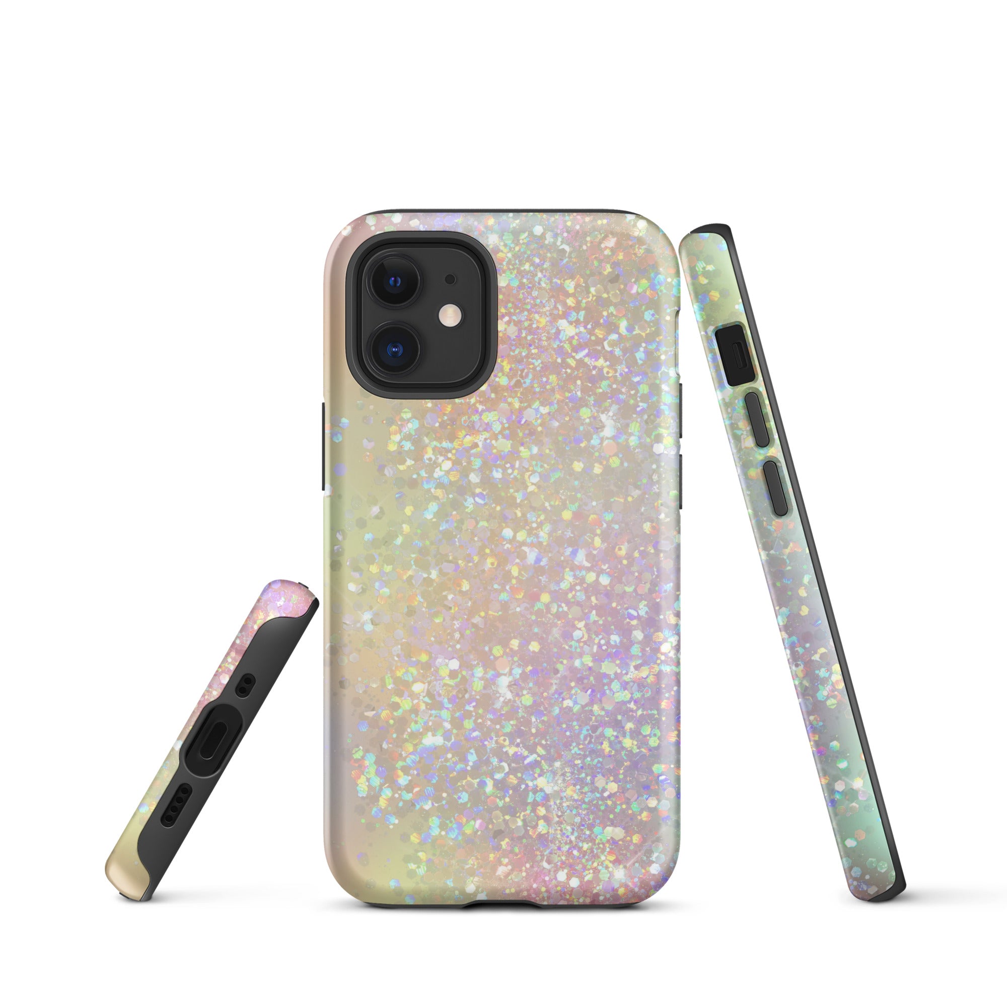 Tough Case for iPhone® Rainbow Glitter Pattern I