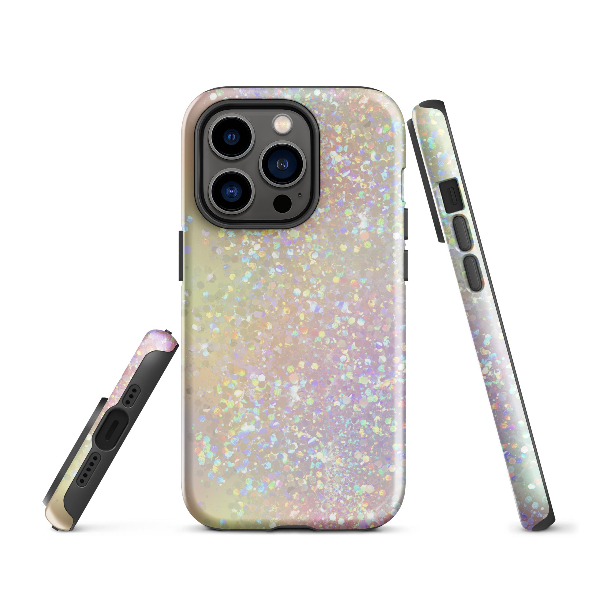 Tough Case for iPhone® Rainbow Glitter Pattern I