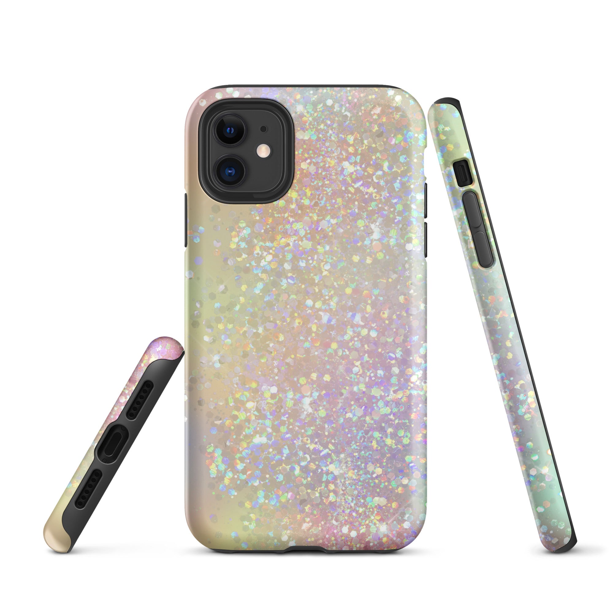 Tough Case for iPhone® Rainbow Glitter Pattern I