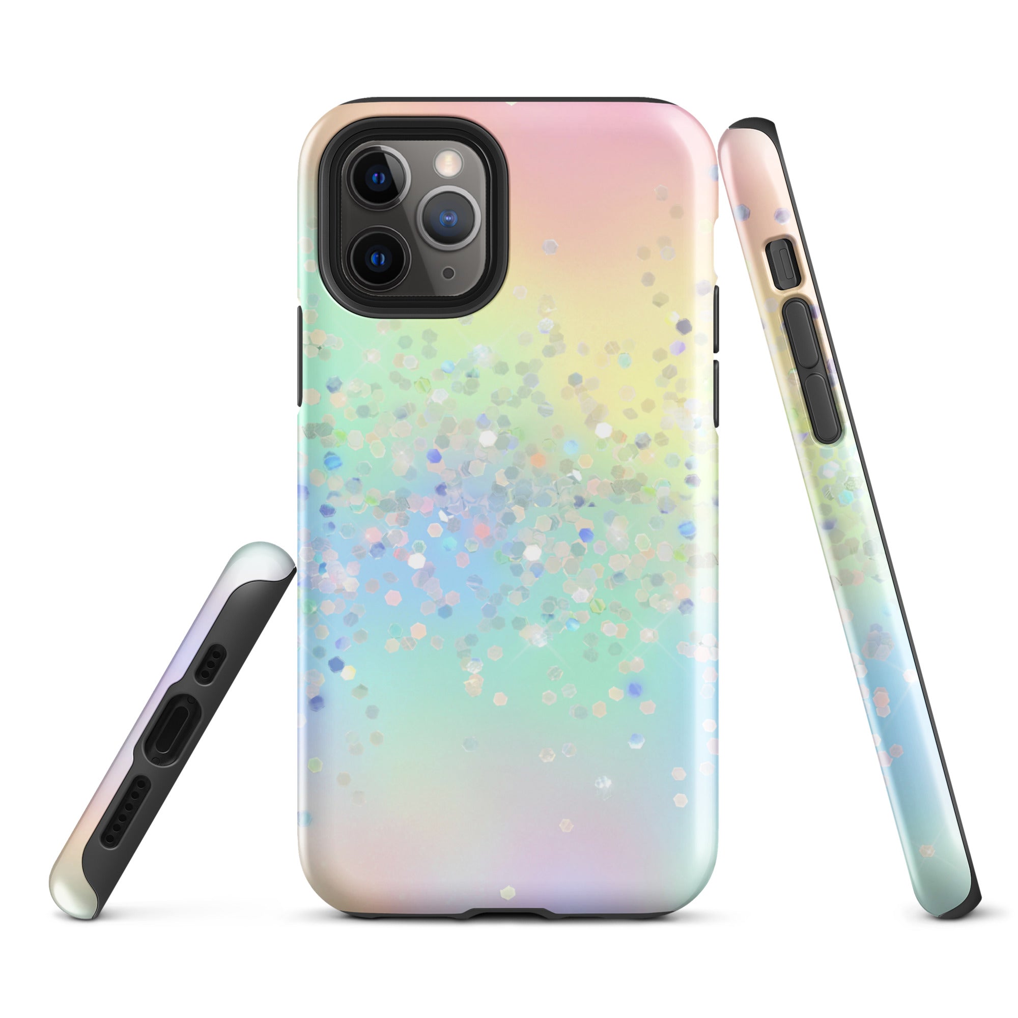 Tough Case for iPhone® Rainbow Glitter Pattern II