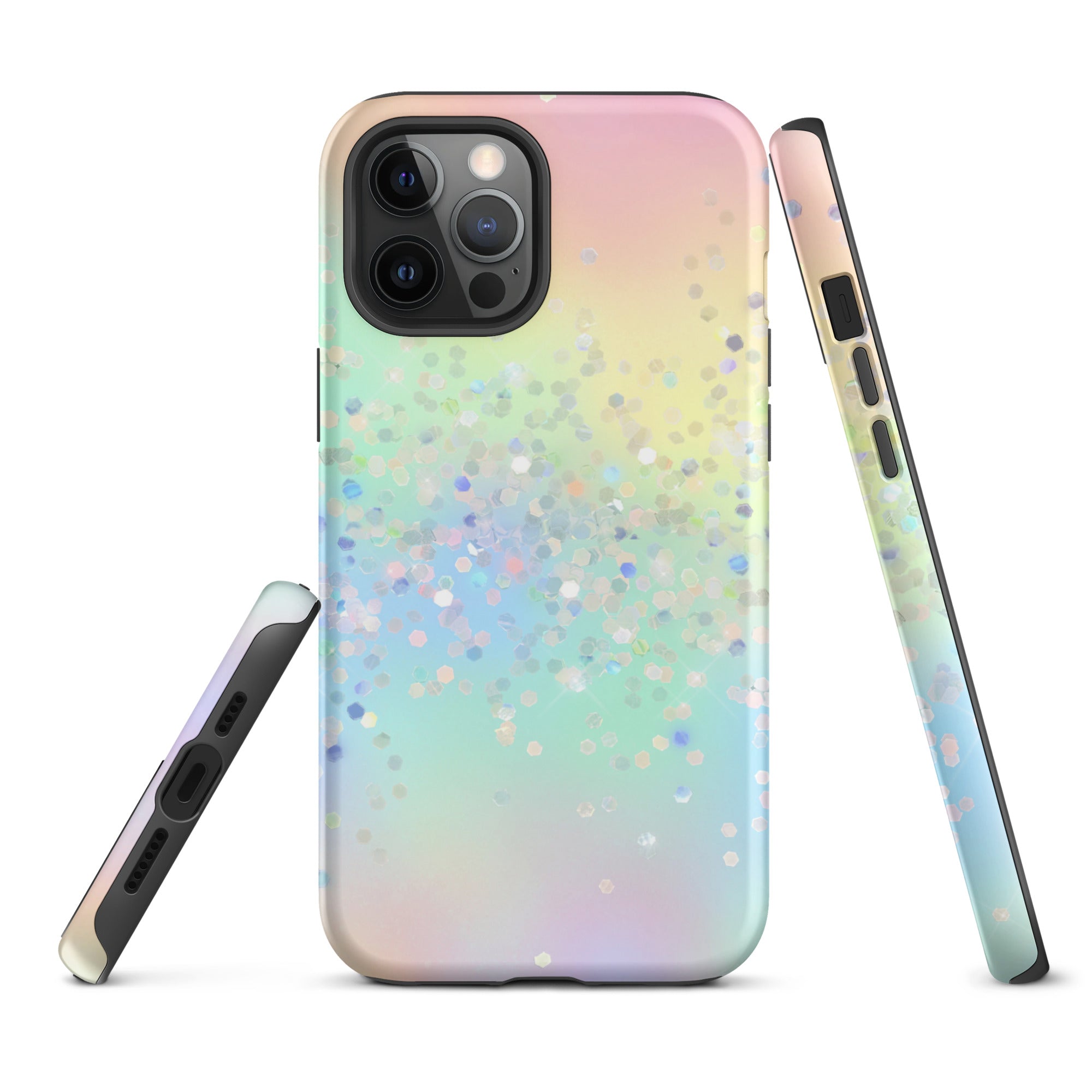 Tough Case for iPhone® Rainbow Glitter Pattern II