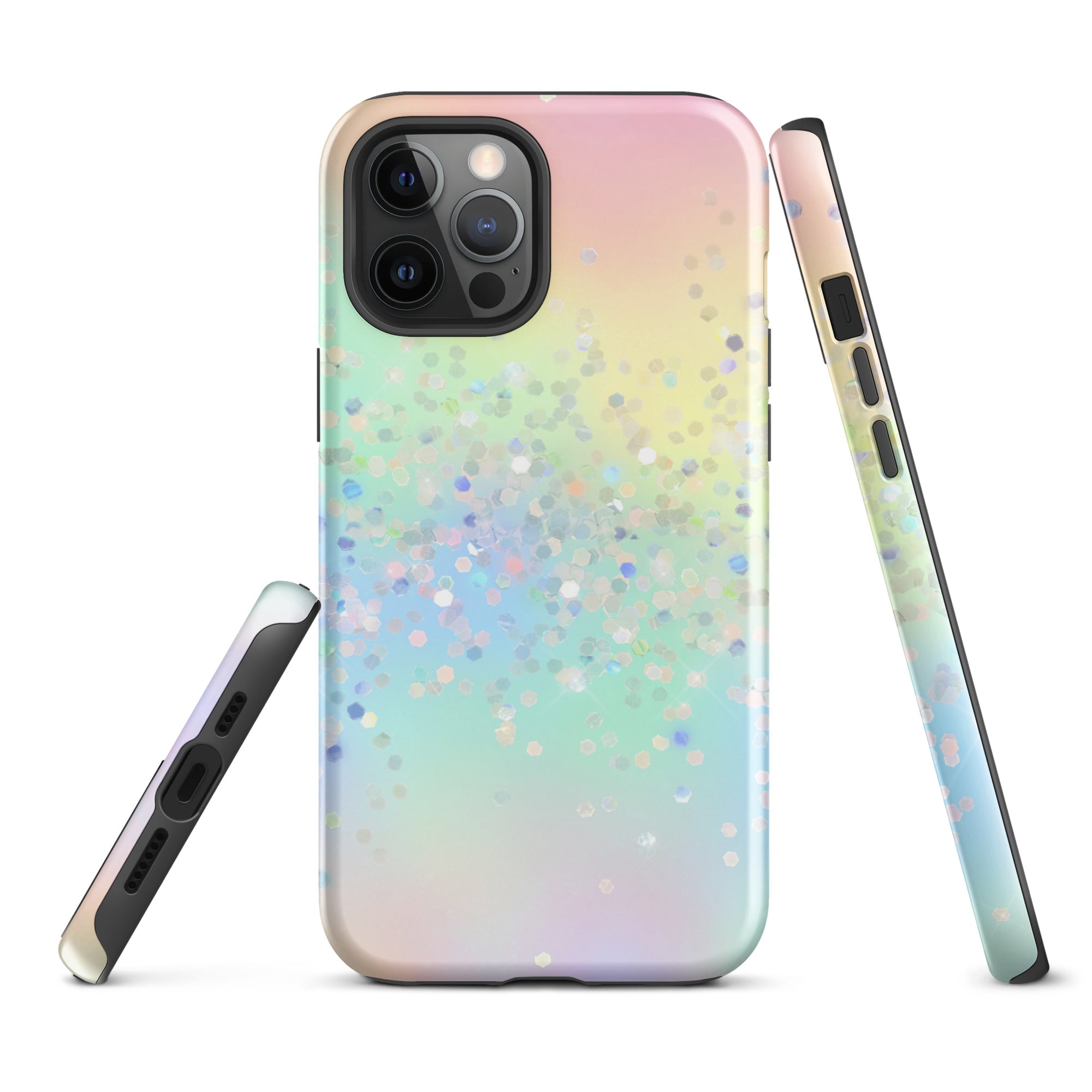Tough Case for iPhone® Rainbow Glitter Pattern II