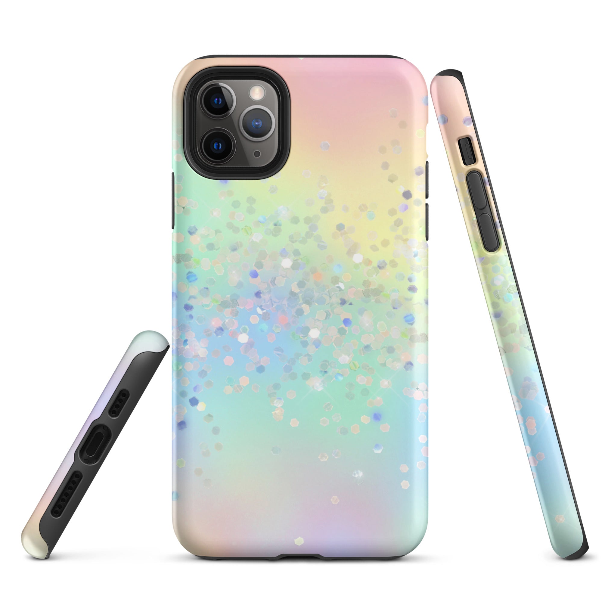 Tough Case for iPhone® Rainbow Glitter Pattern II