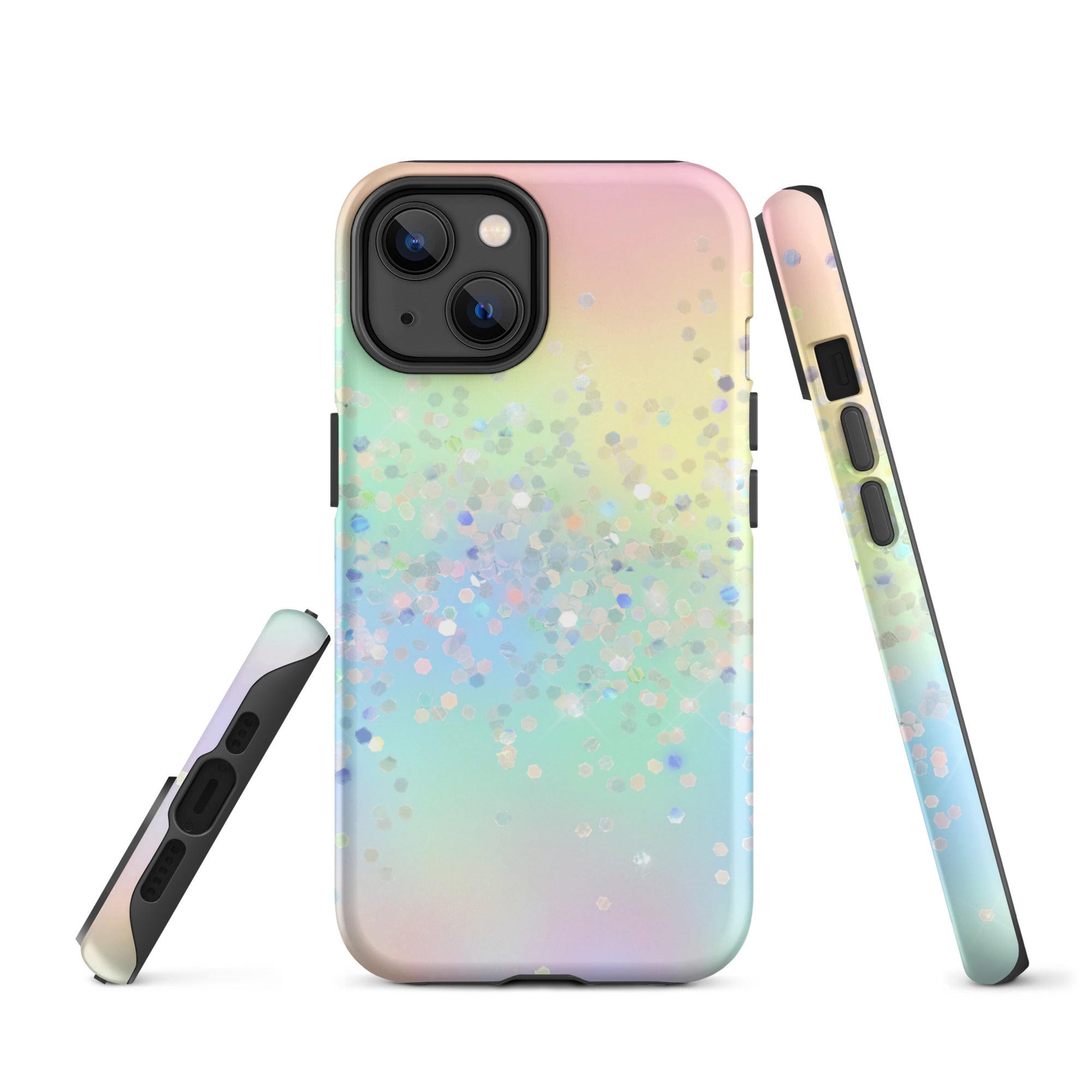 Tough Case for iPhone® Rainbow Glitter Pattern II