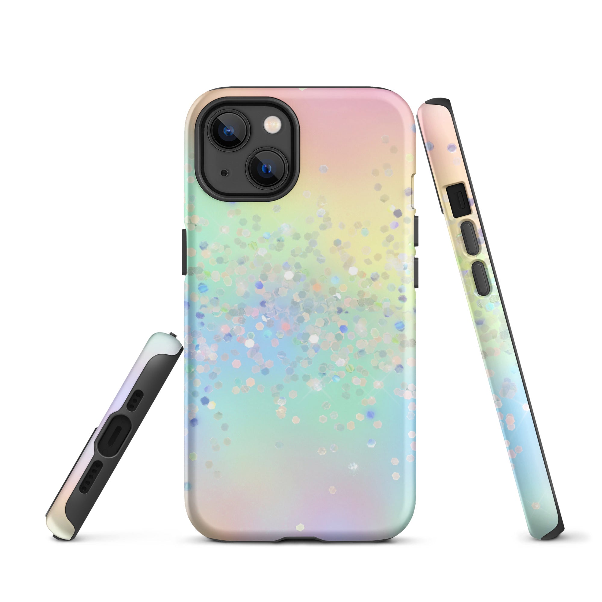 Tough Case for iPhone® Rainbow Glitter Pattern II