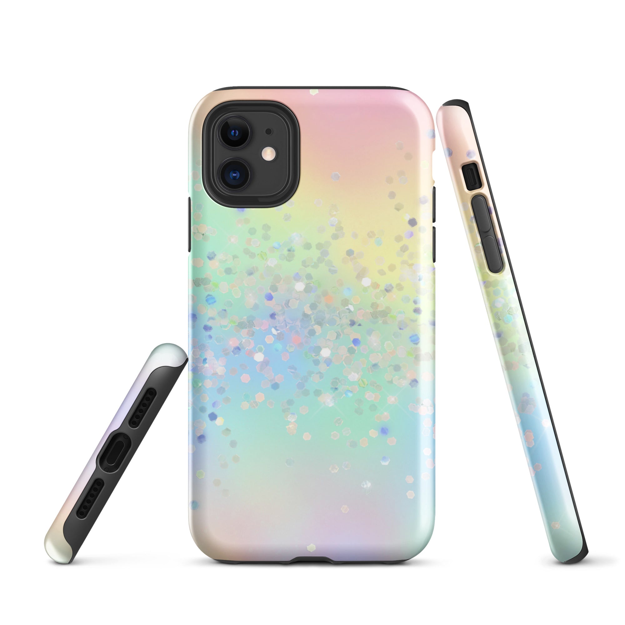 Tough Case for iPhone® Rainbow Glitter Pattern II