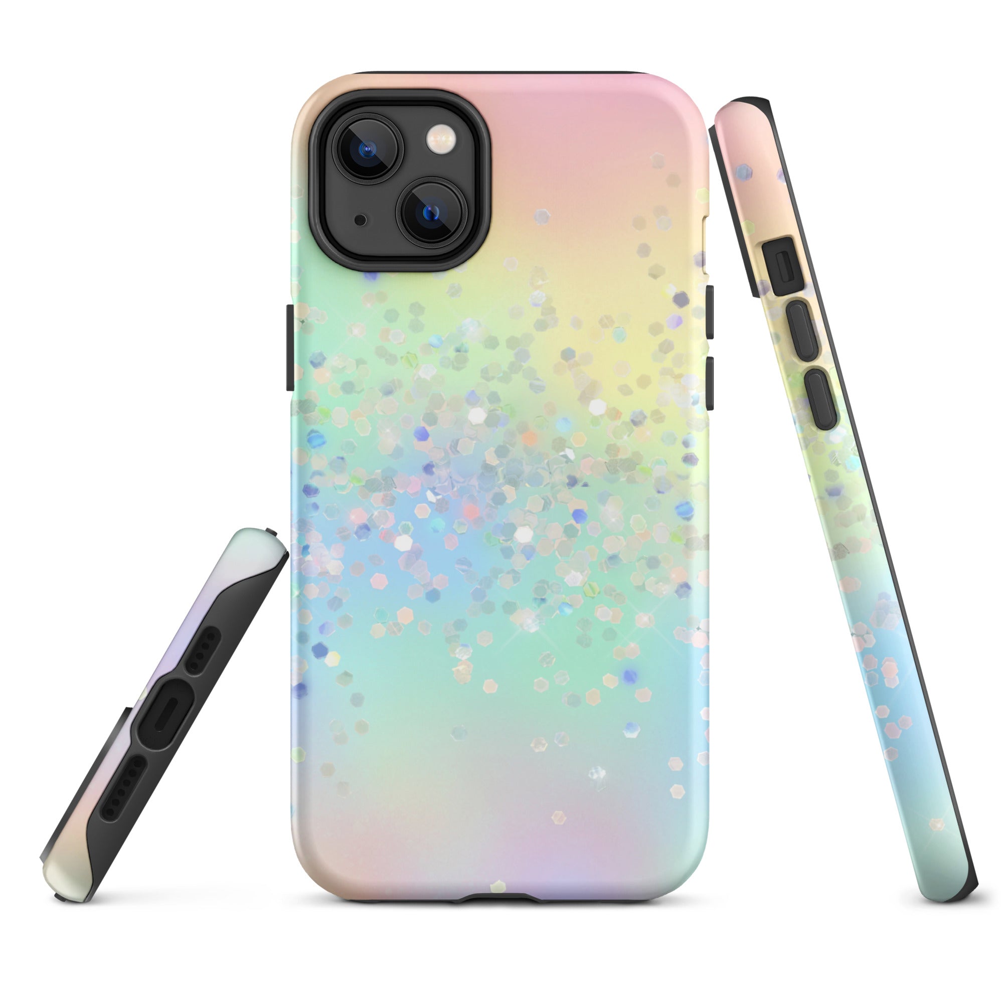 Tough Case for iPhone® Rainbow Glitter Pattern II