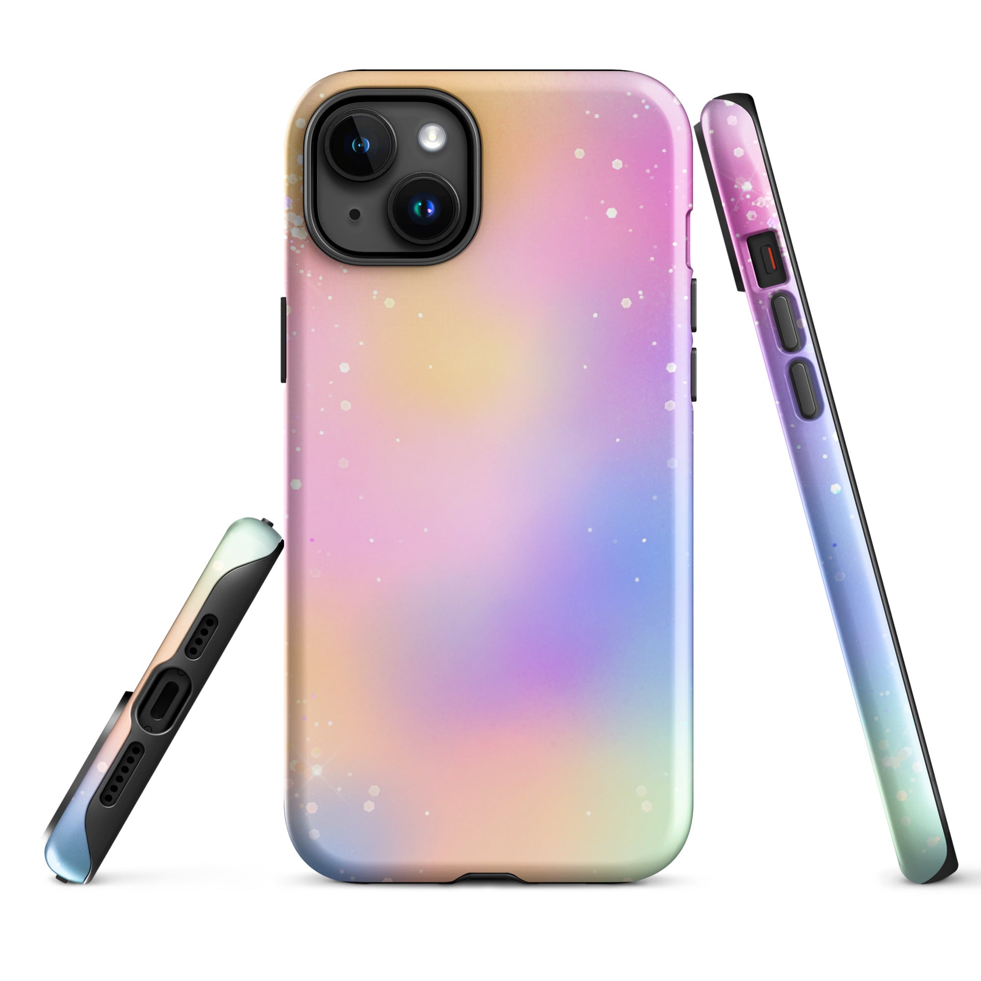 Tough Case for iPhone® Rainbow Glitter Pattern III
