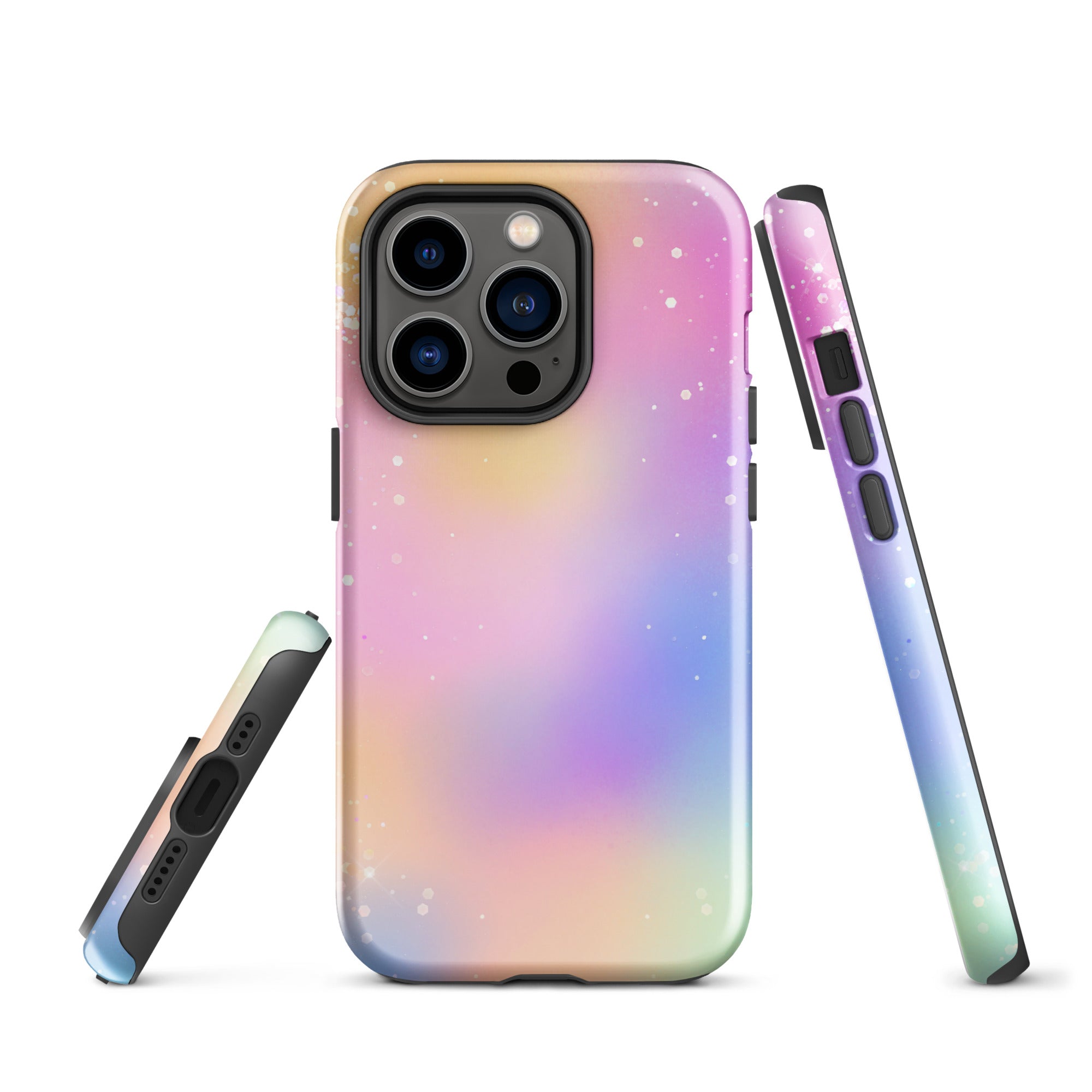 Tough Case for iPhone® Rainbow Glitter Pattern III