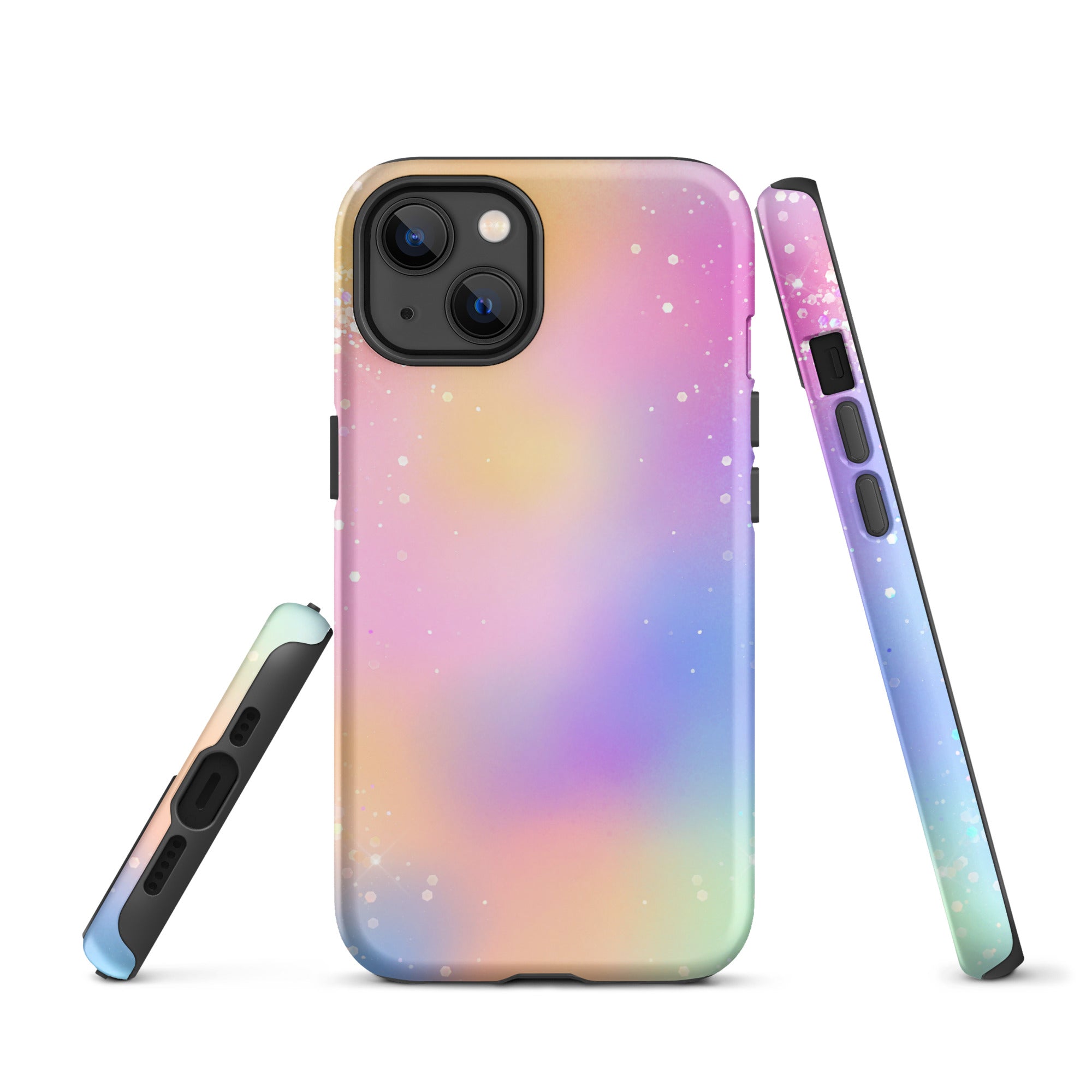 Tough Case for iPhone® Rainbow Glitter Pattern III