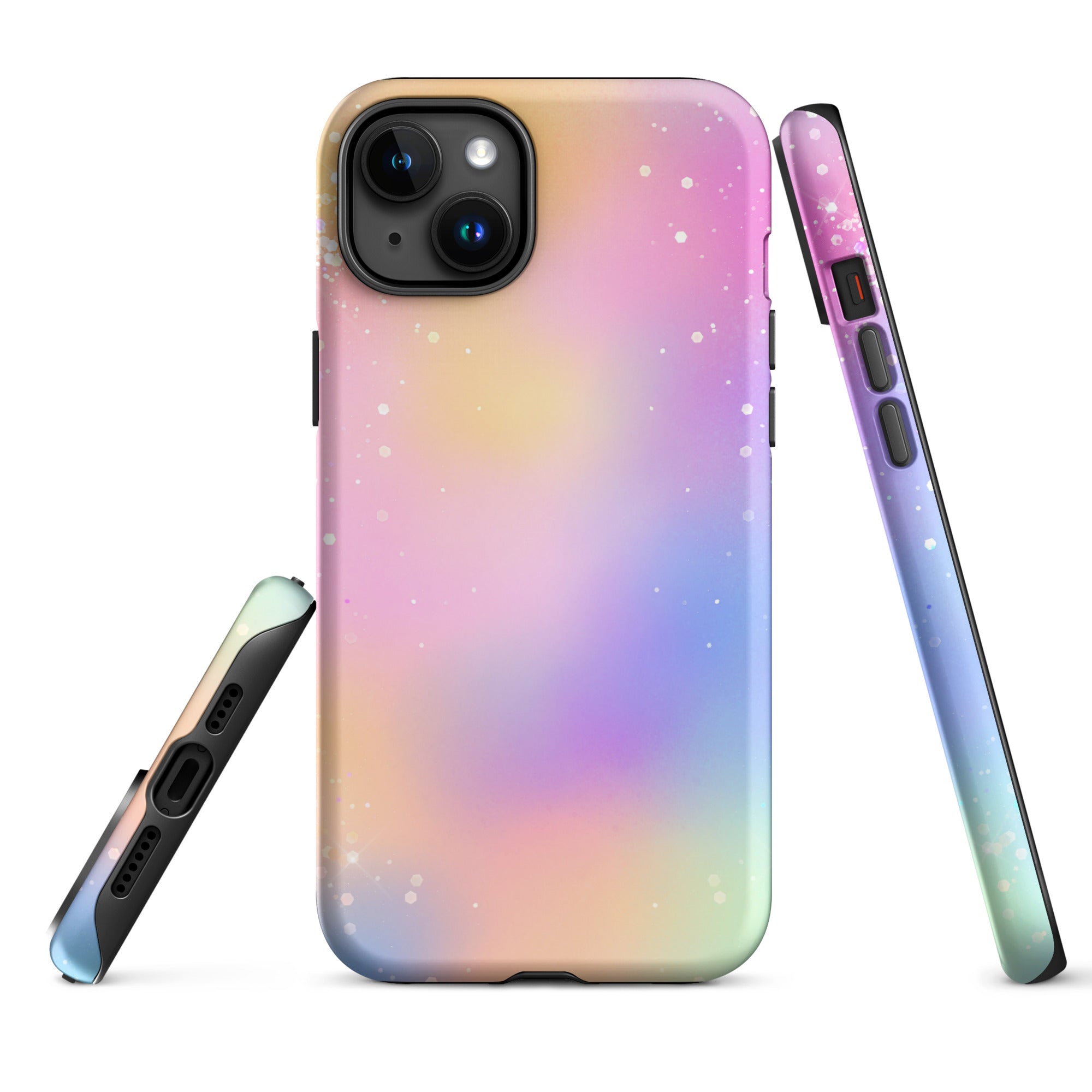 Tough Case for iPhone® Rainbow Glitter Pattern III