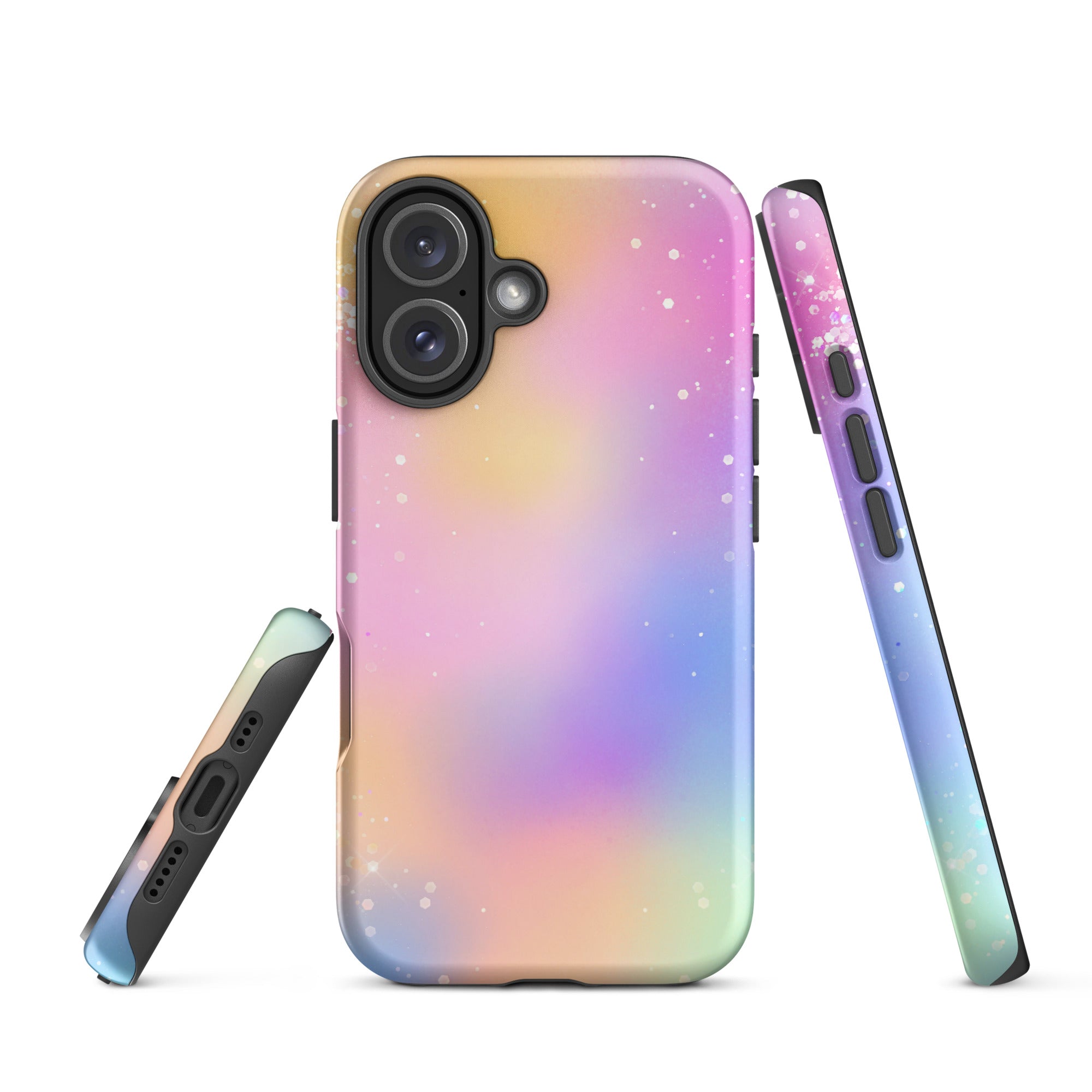 Tough Case for iPhone® Rainbow Glitter Pattern III