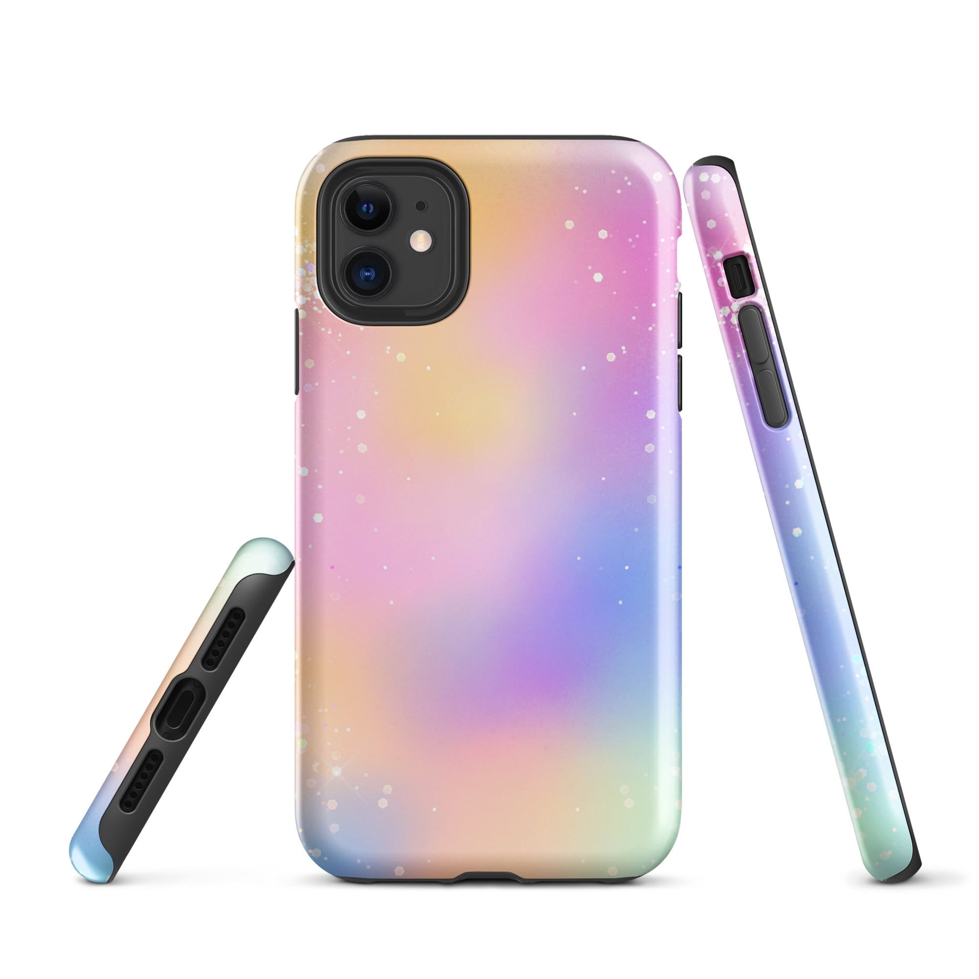 Tough Case for iPhone® Rainbow Glitter Pattern III