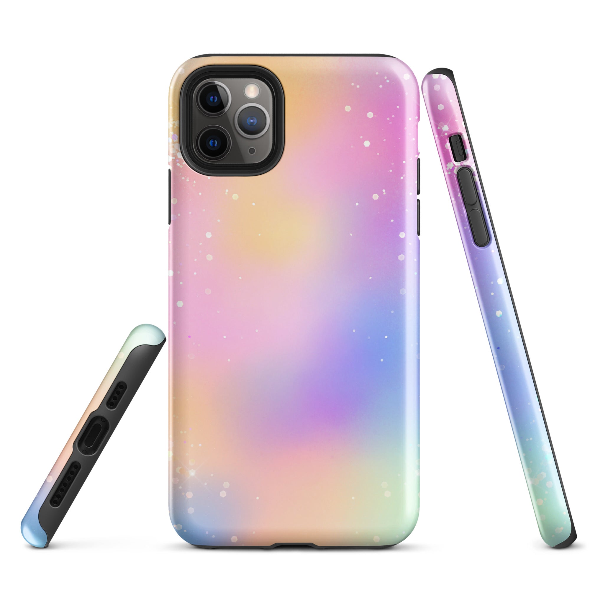 Tough Case for iPhone® Rainbow Glitter Pattern III