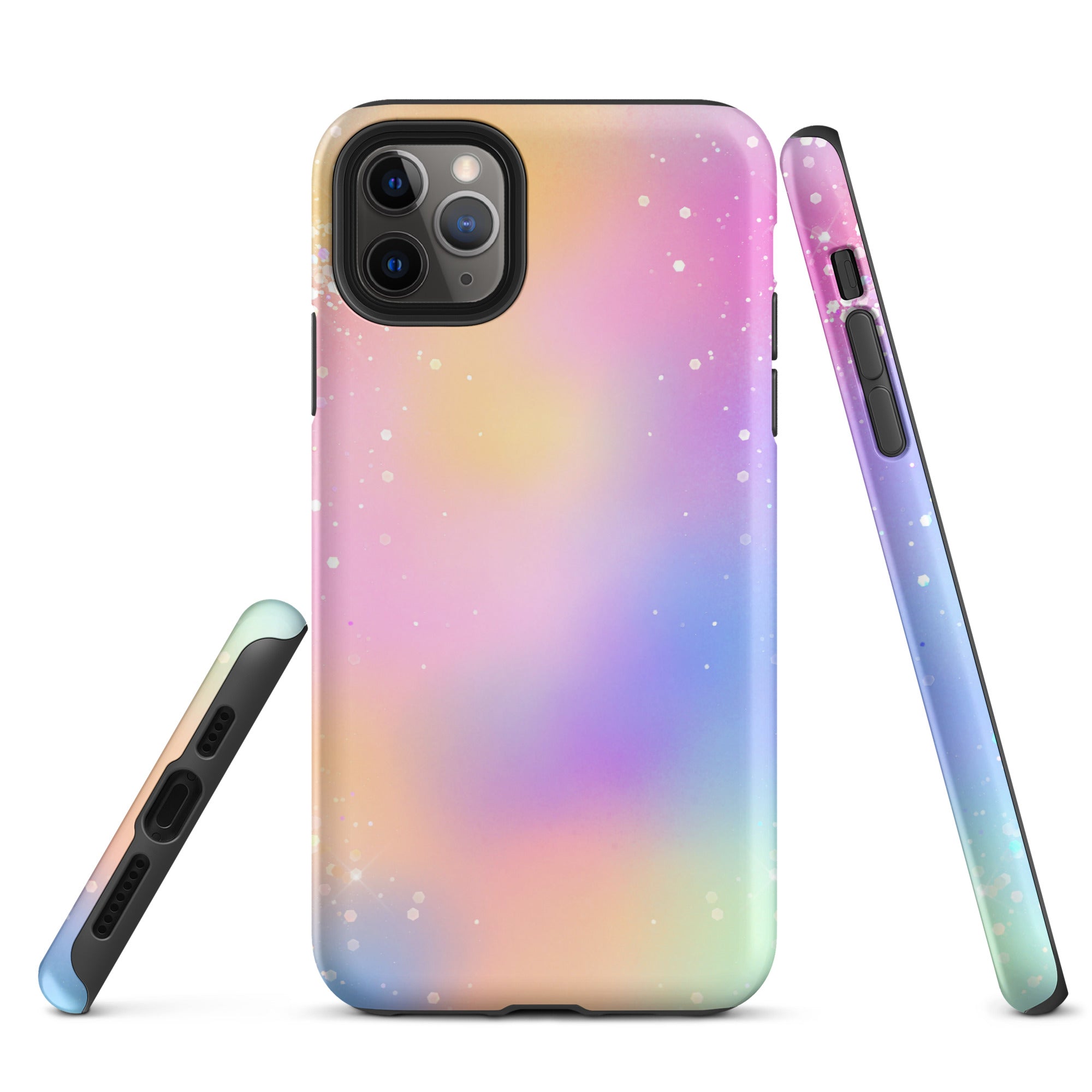Tough Case for iPhone® Rainbow Glitter Pattern III
