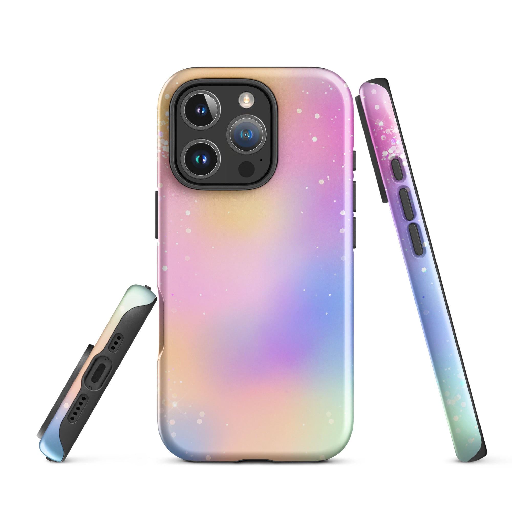 Tough Case for iPhone® Rainbow Glitter Pattern III