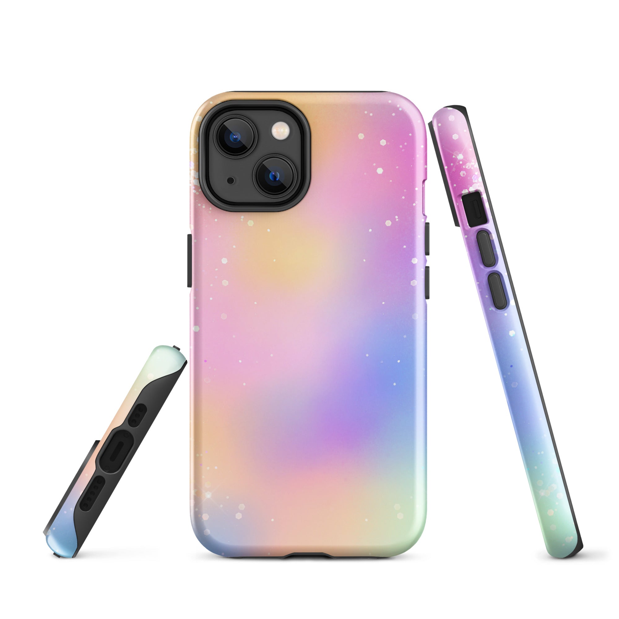 Tough Case for iPhone® Rainbow Glitter Pattern III