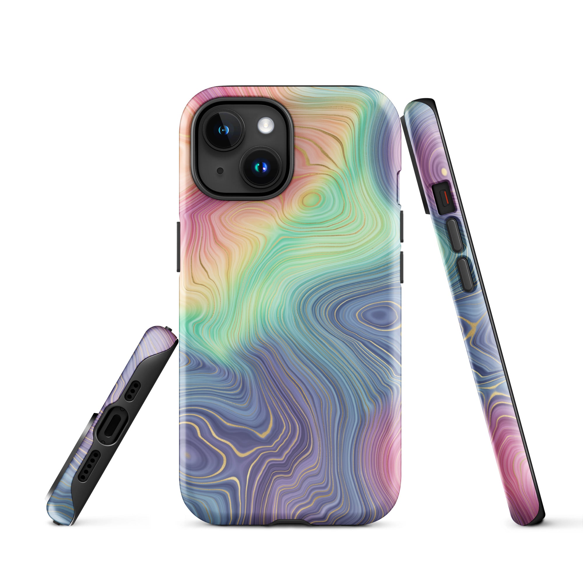 Tough Case for iPhone® Rainbow Strata Pattern I