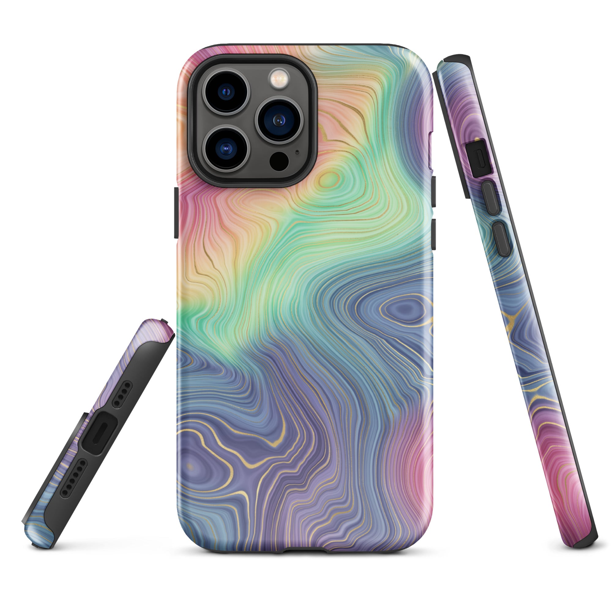 Tough Case for iPhone® Rainbow Strata Pattern I