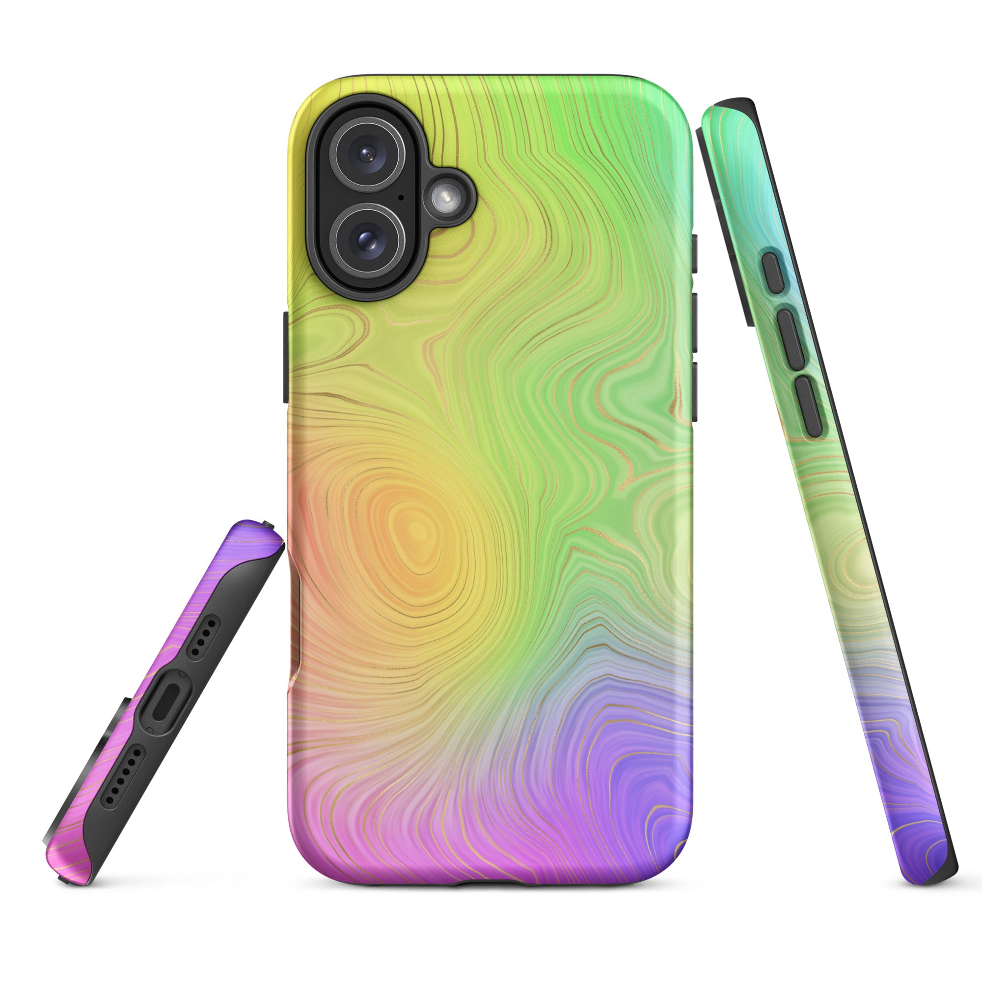 Tough Case for iPhone® Rainbow Strata Pattern II