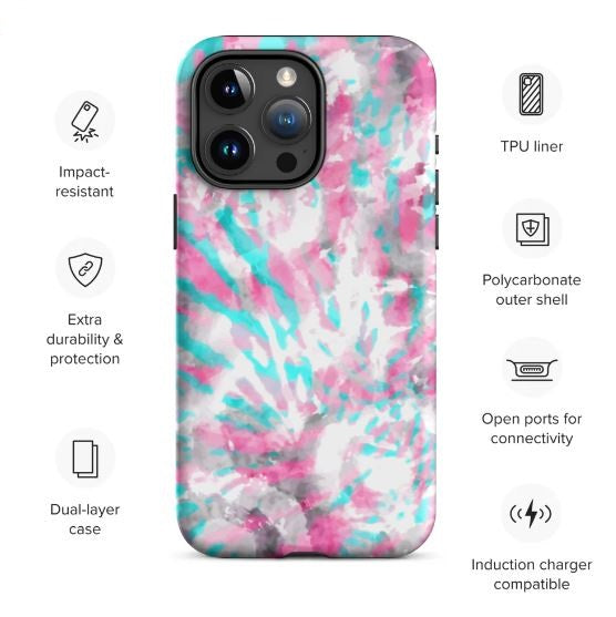 Tough Case for iPhone® Tie Dye Hangloose III