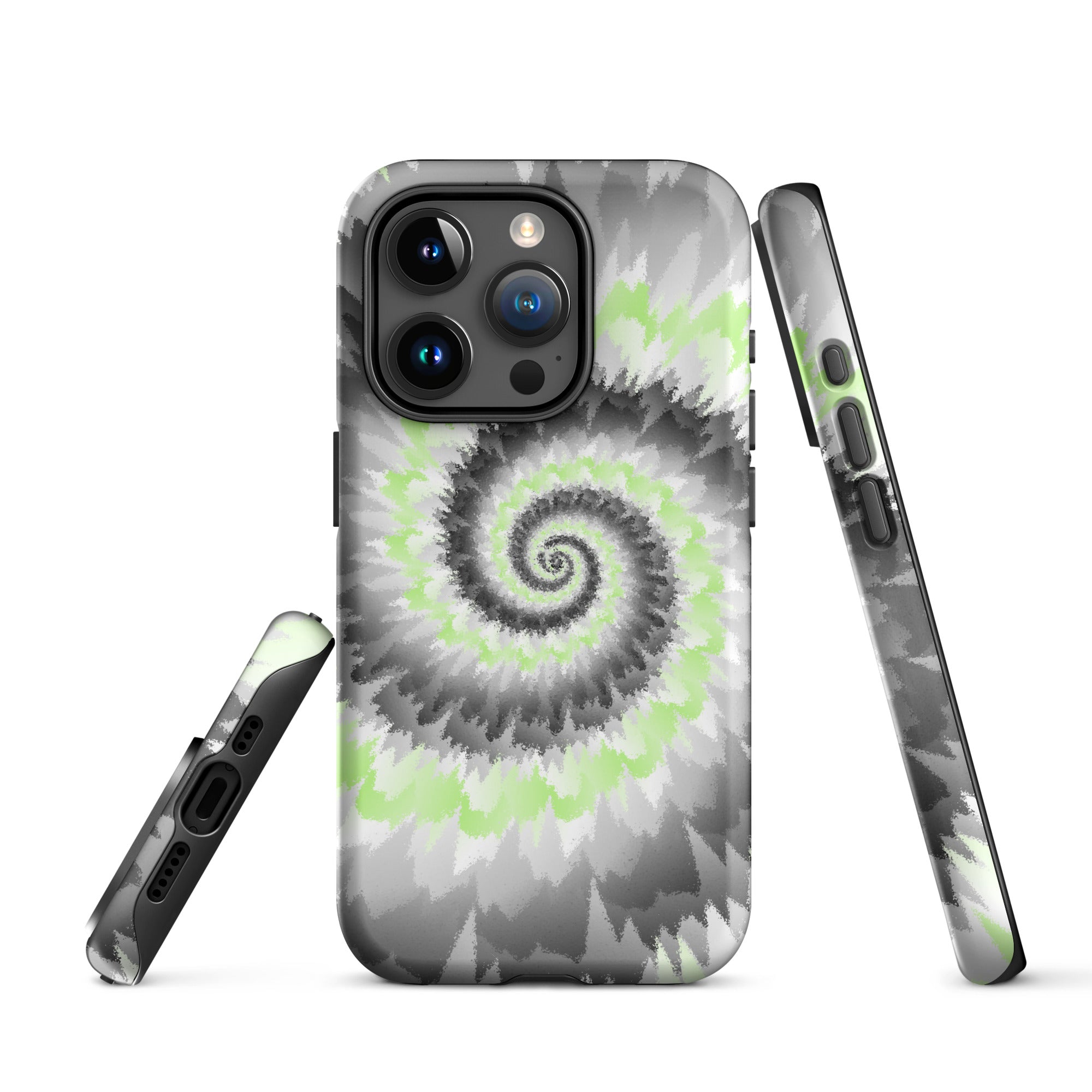 Tough Case for iPhone® Tie Dye Spiral Agender