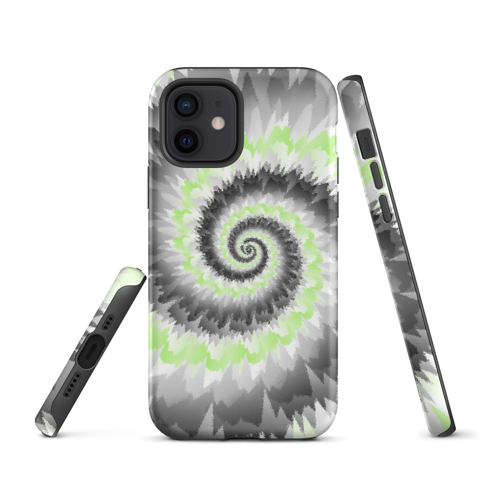 Tough Case for iPhone® Tie Dye Spiral Agender