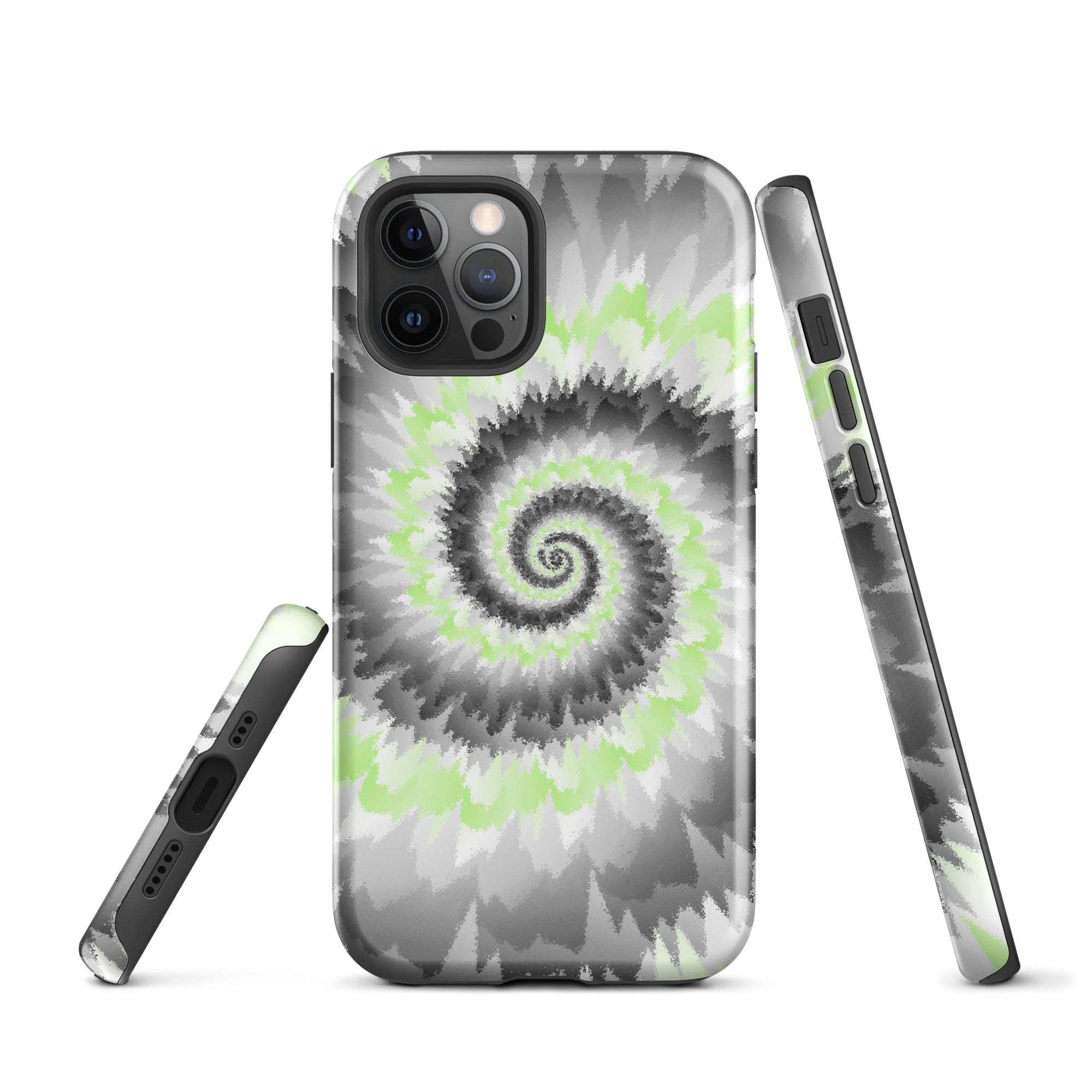 Tough Case for iPhone® Tie Dye Spiral Agender