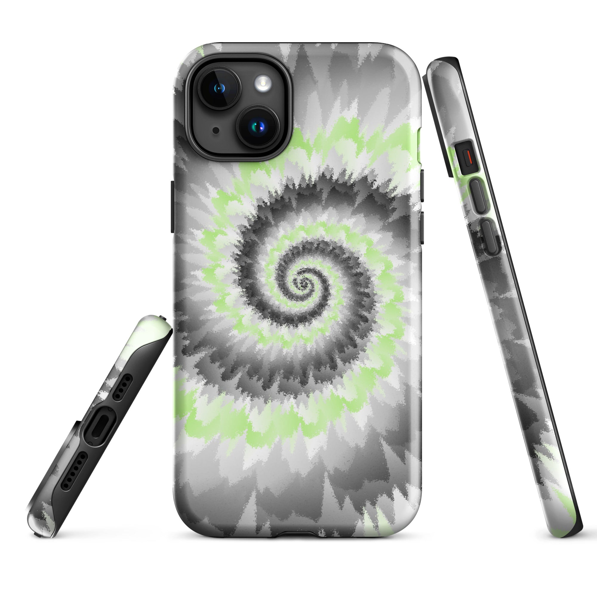 Tough Case for iPhone® Tie Dye Spiral Agender