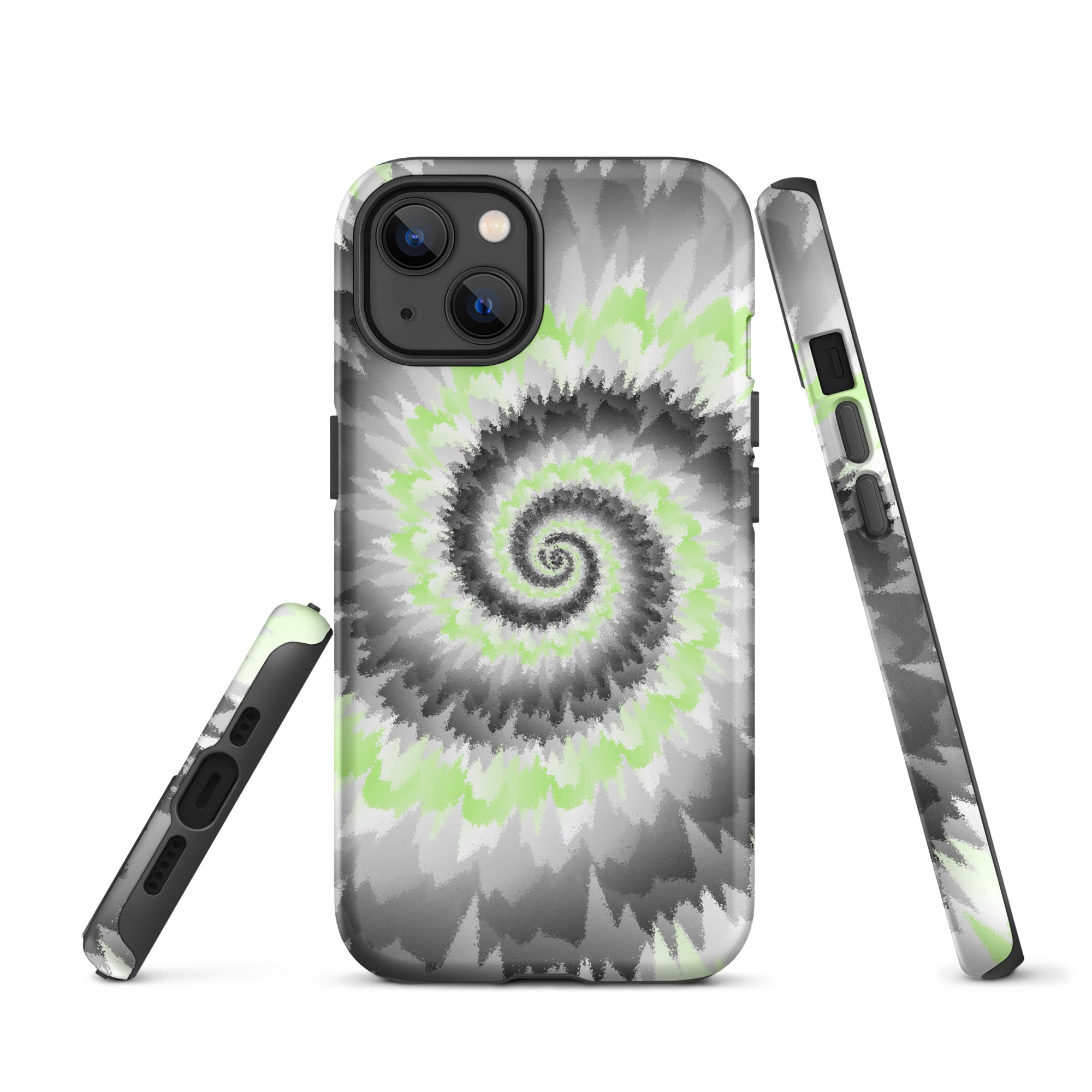 Tough Case for iPhone® Tie Dye Spiral Agender