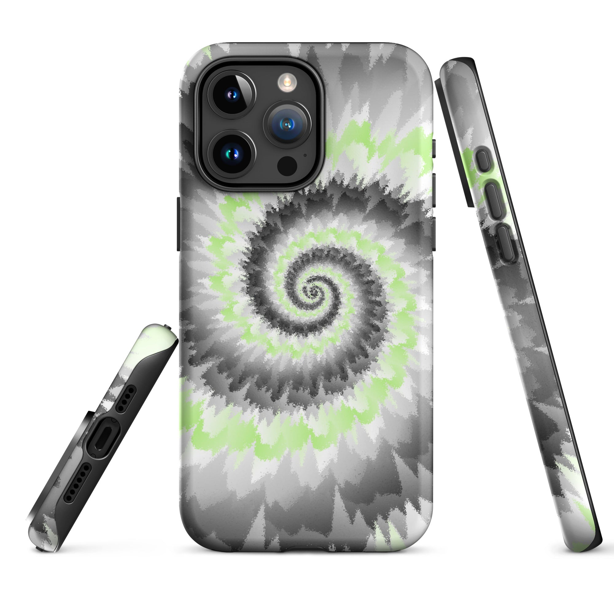 Tough Case for iPhone® Tie Dye Spiral Agender
