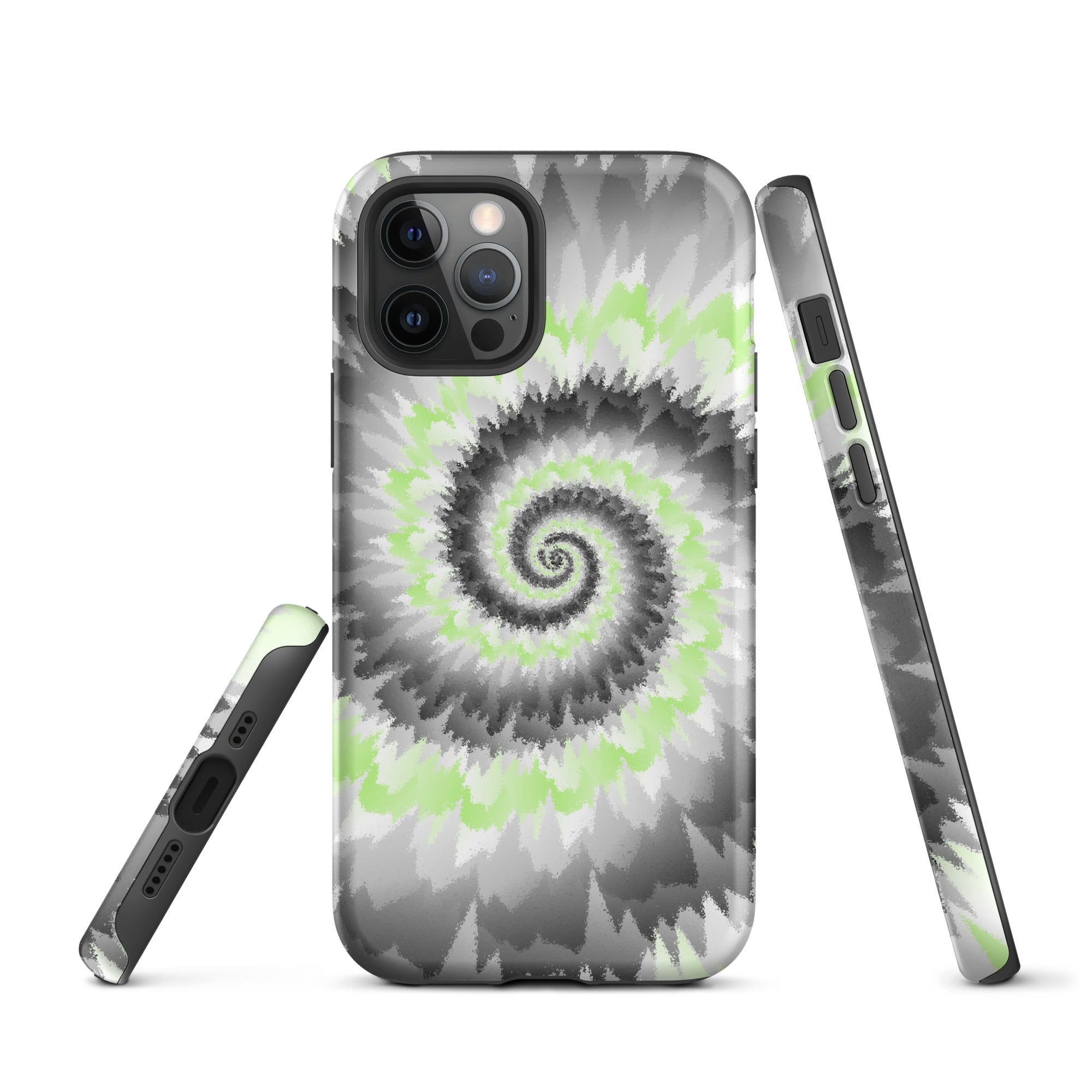 Tough Case for iPhone® Tie Dye Spiral Agender