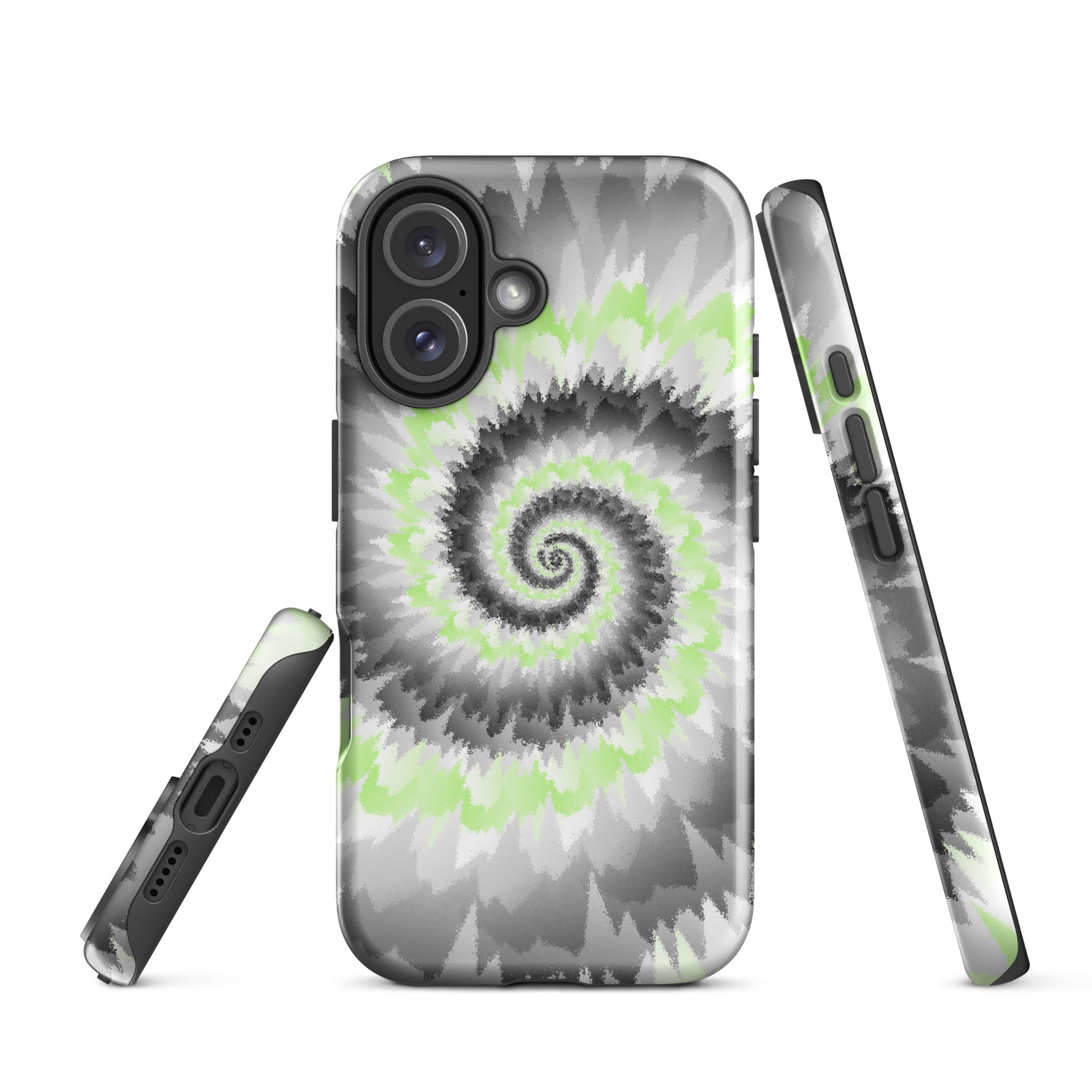 Tough Case for iPhone® Tie Dye Spiral Agender