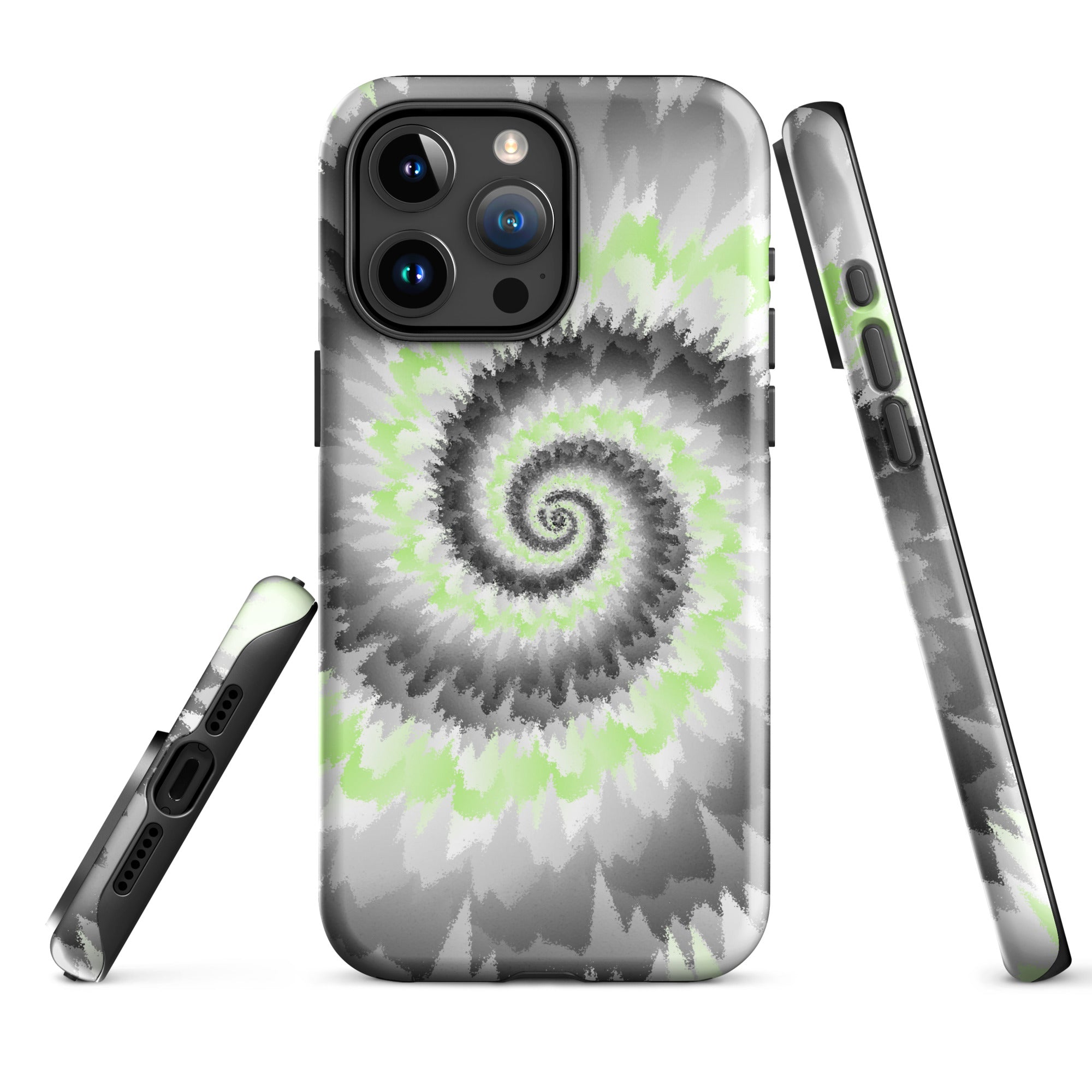 Tough Case for iPhone® Tie Dye Spiral Agender