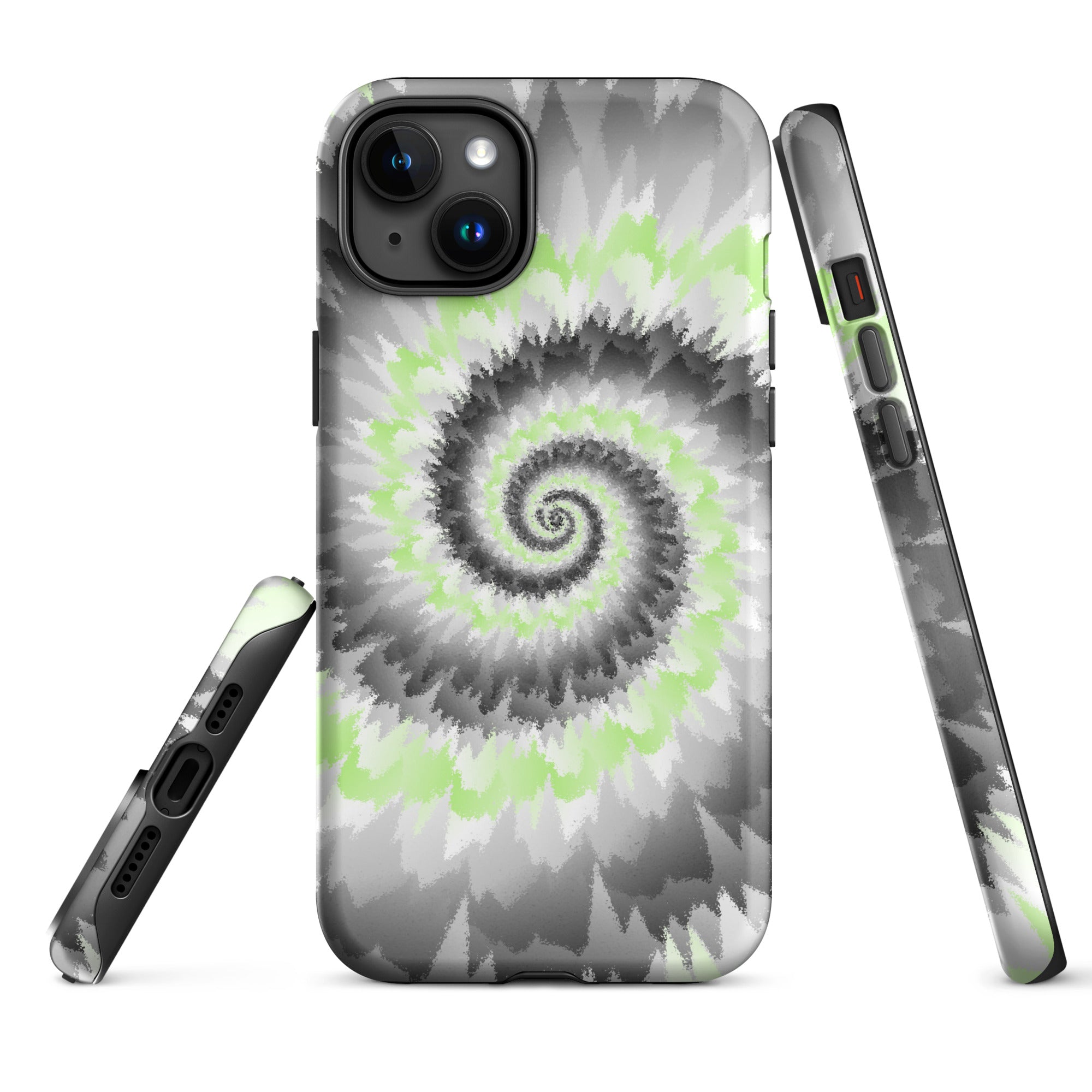 Tough Case for iPhone® Tie Dye Spiral Agender