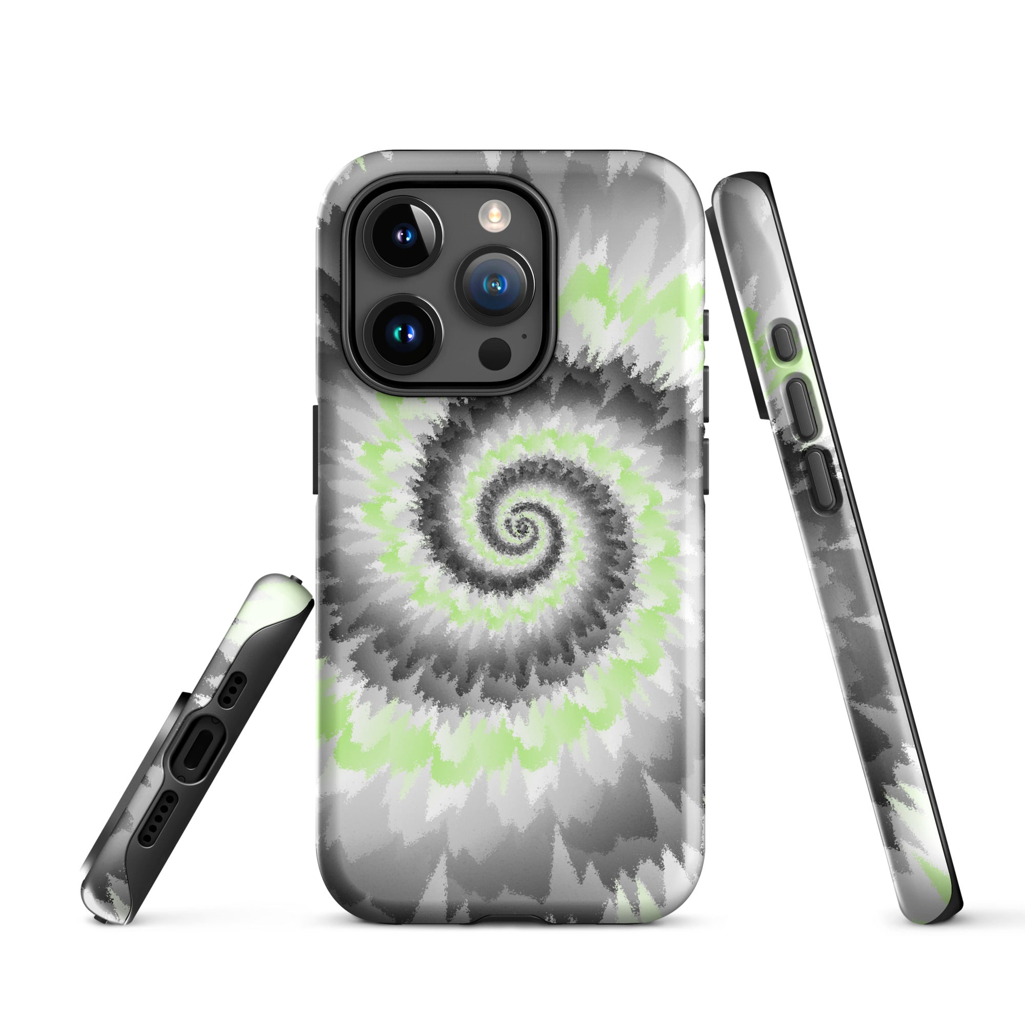 Tough Case for iPhone® Tie Dye Spiral Agender