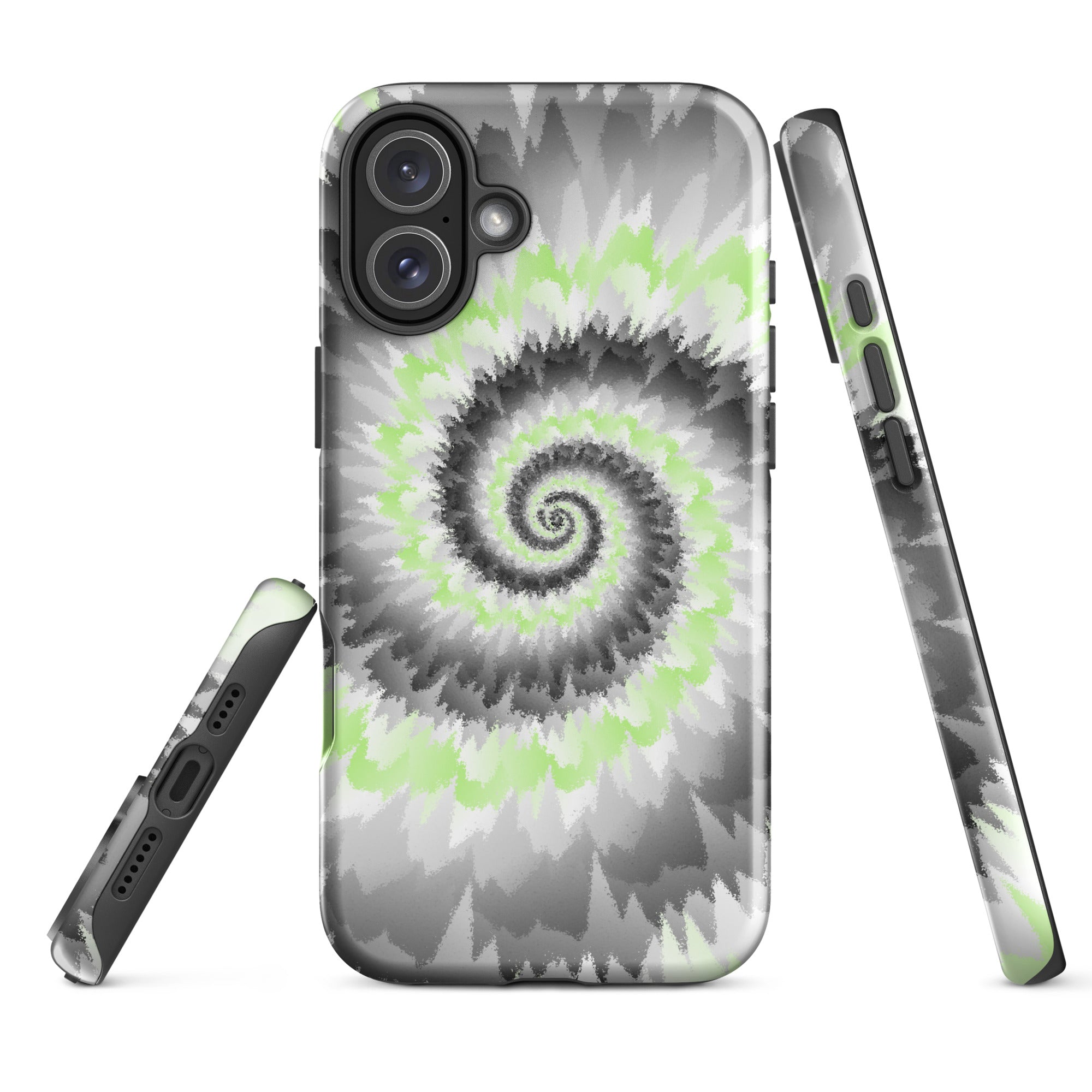 Tough Case for iPhone® Tie Dye Spiral Agender