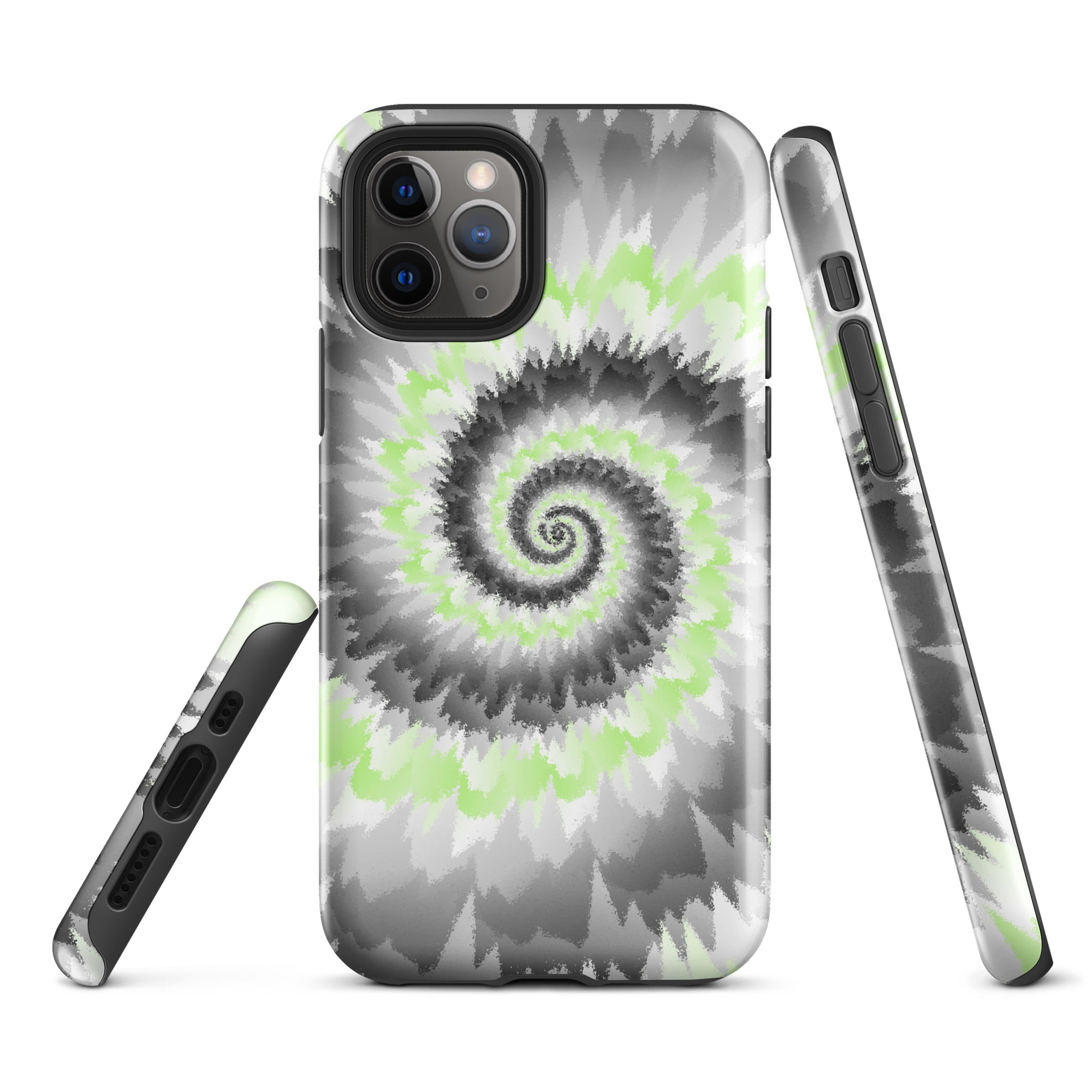 Tough Case for iPhone® Tie Dye Spiral Agender