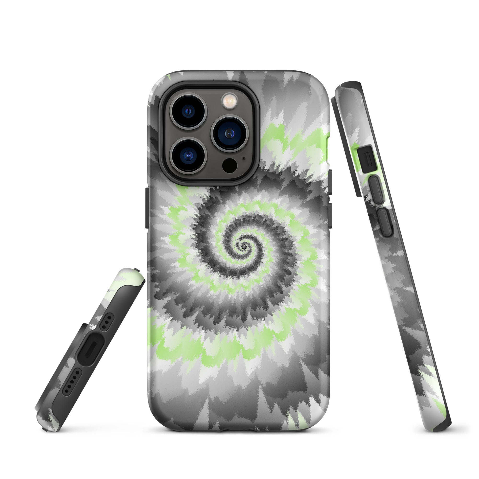 Tough Case for iPhone® Tie Dye Spiral Agender
