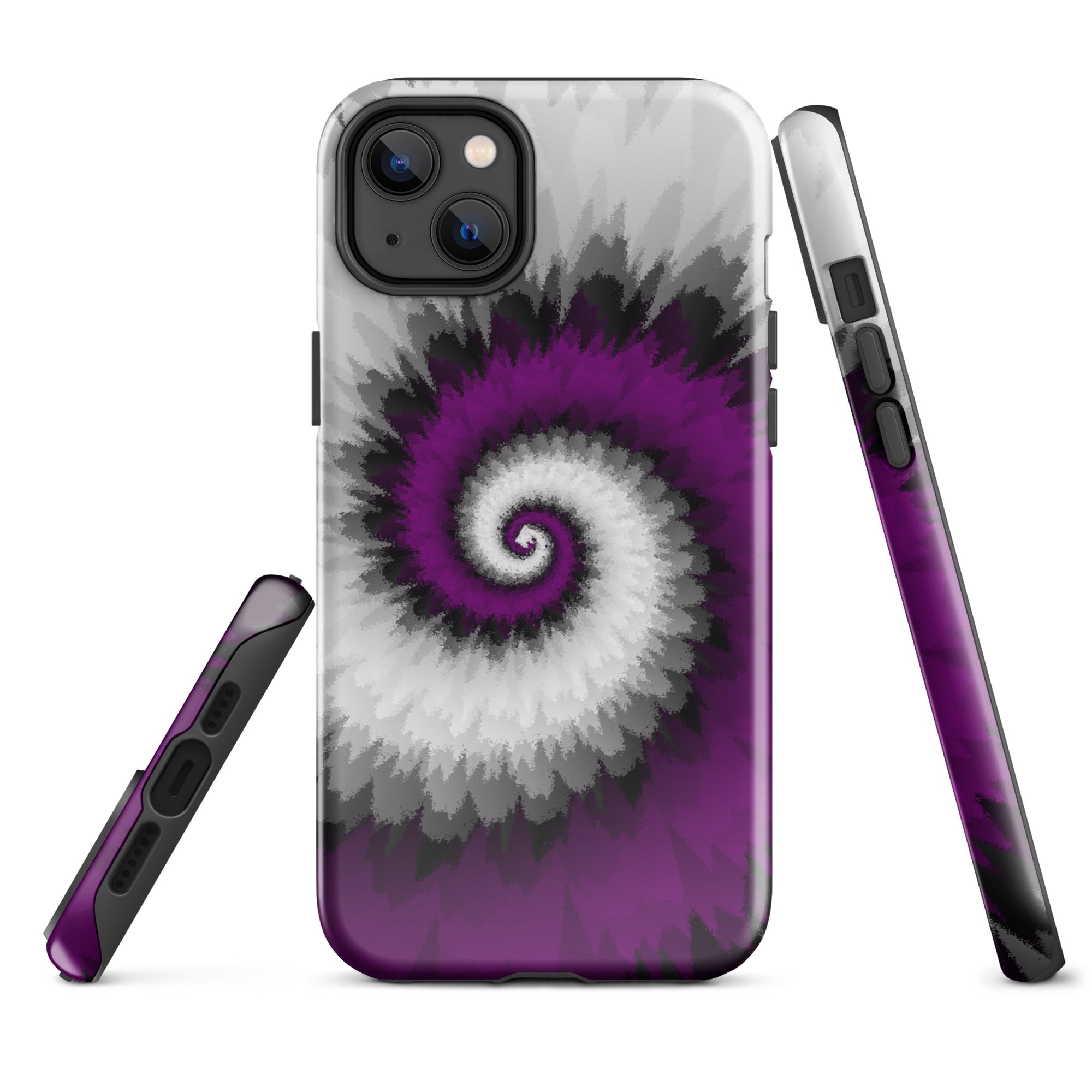 Tough Case for iPhone® Tie Dye Spiral Asexual