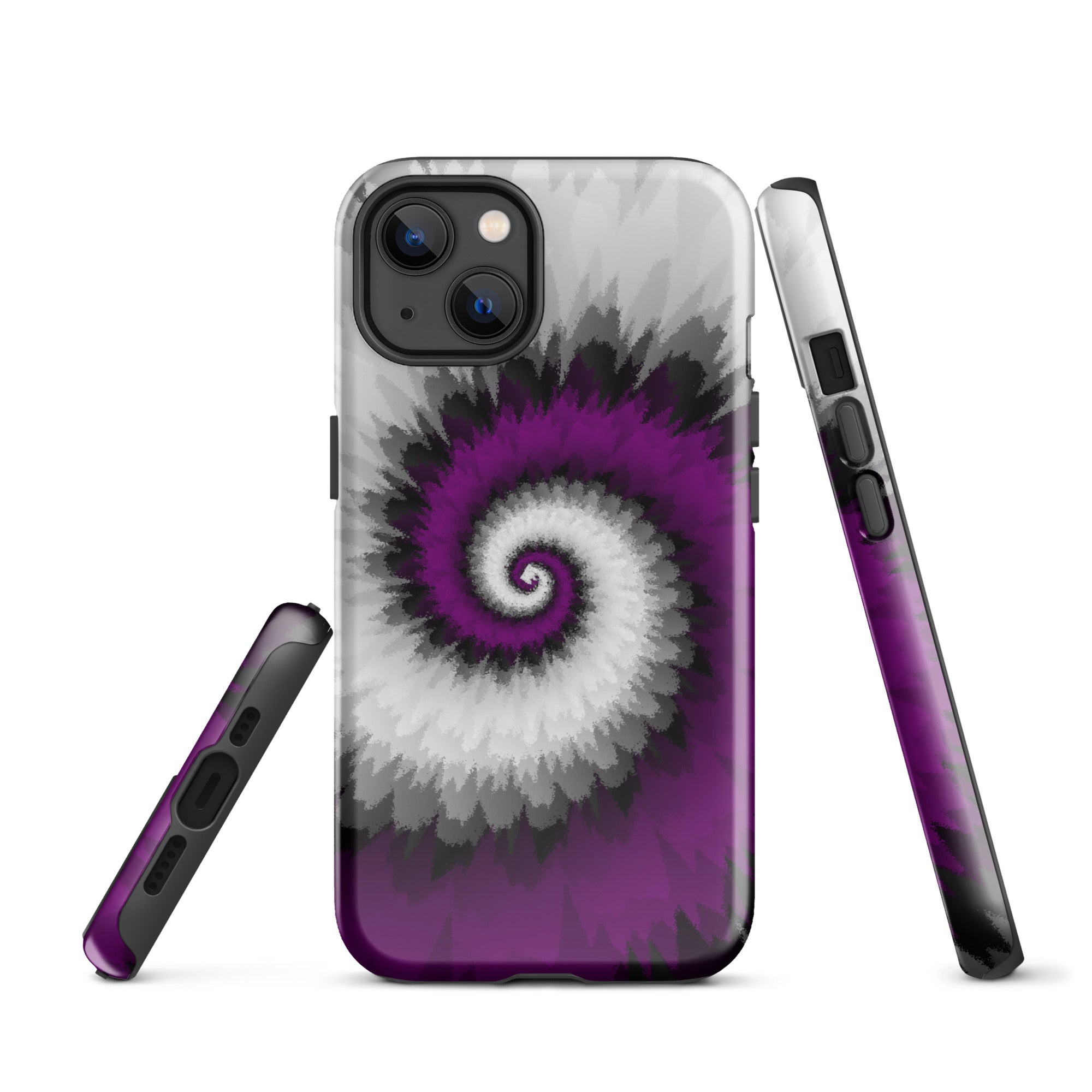 Tough Case for iPhone® Tie Dye Spiral Asexual