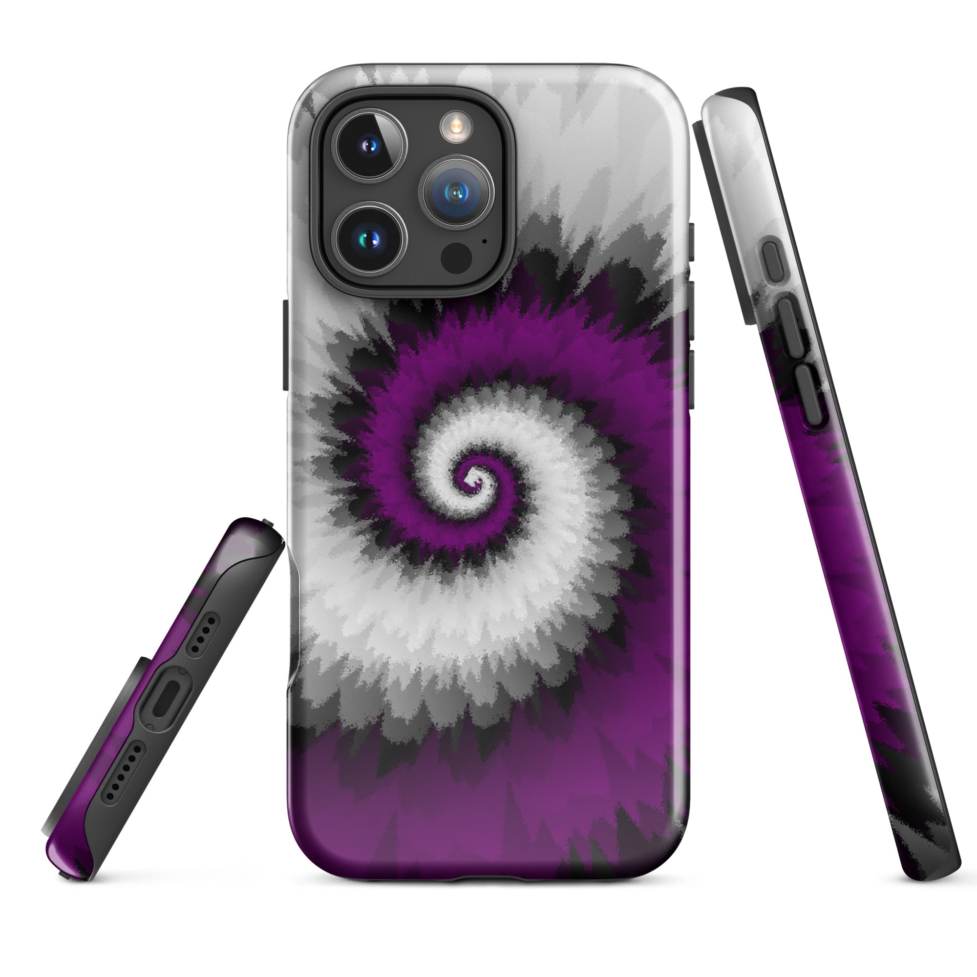 Tough Case for iPhone® Tie Dye Spiral Asexual