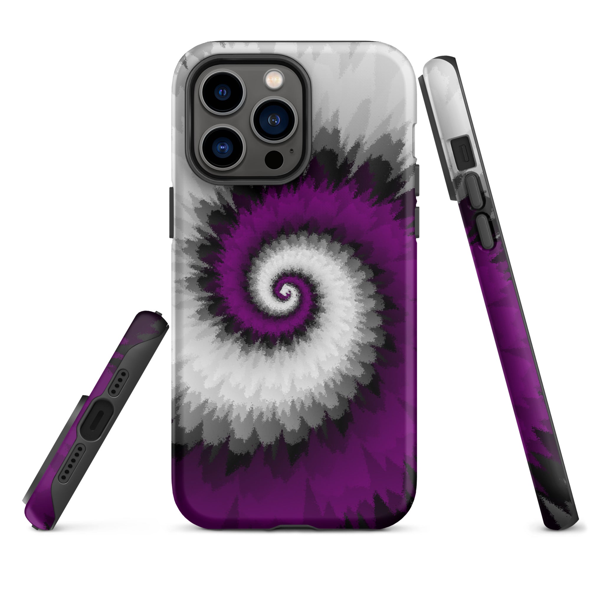 Tough Case for iPhone® Tie Dye Spiral Asexual
