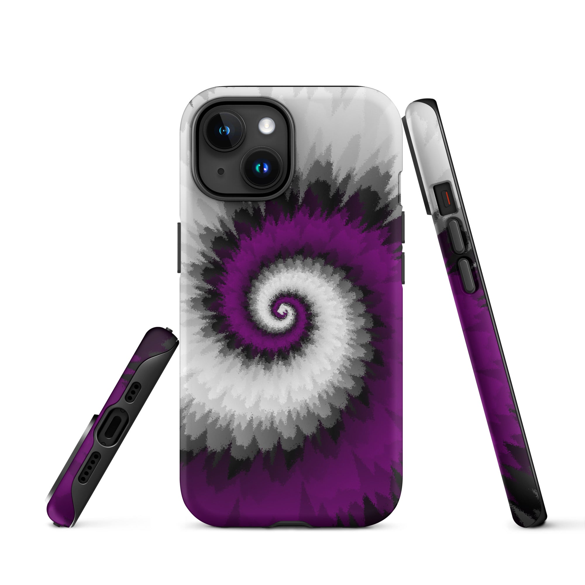 Tough Case for iPhone® Tie Dye Spiral Asexual