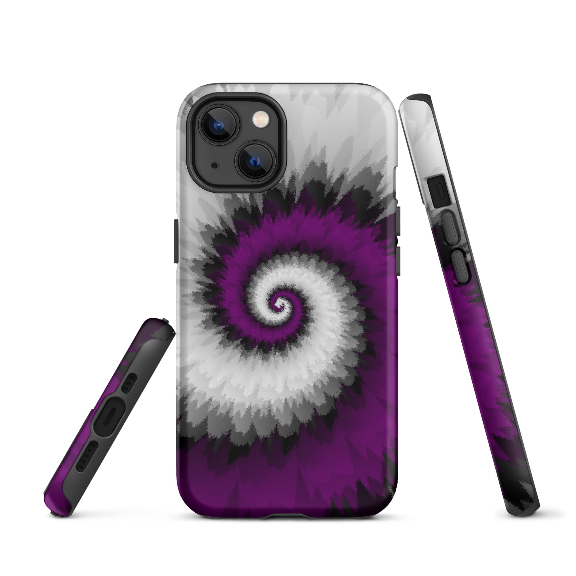 Tough Case for iPhone® Tie Dye Spiral Asexual