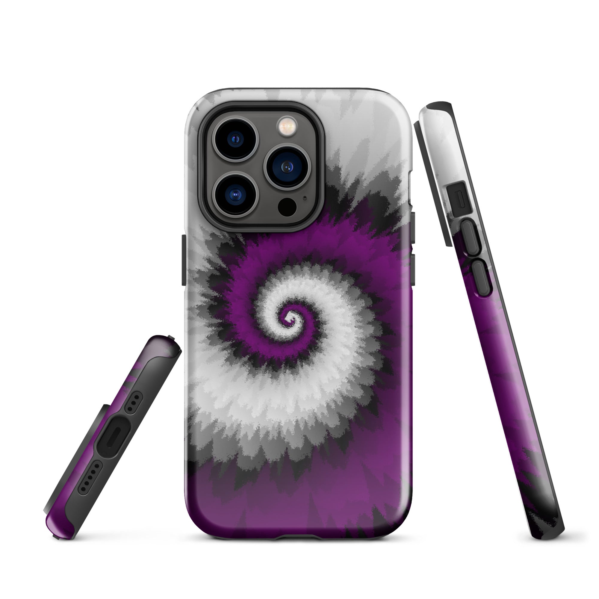 Tough Case for iPhone® Tie Dye Spiral Asexual